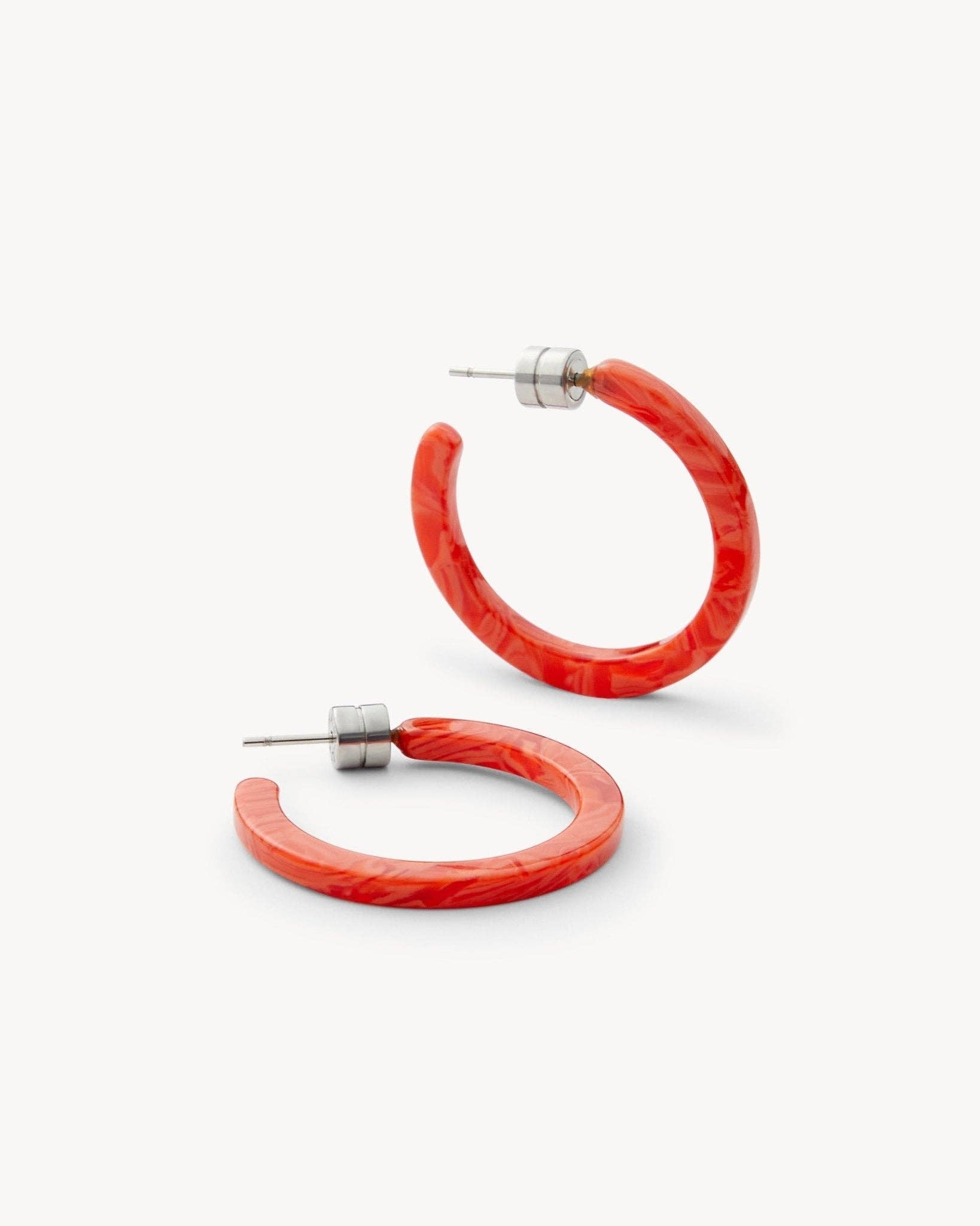 Mini Hoops in Poppy - Box Turtle