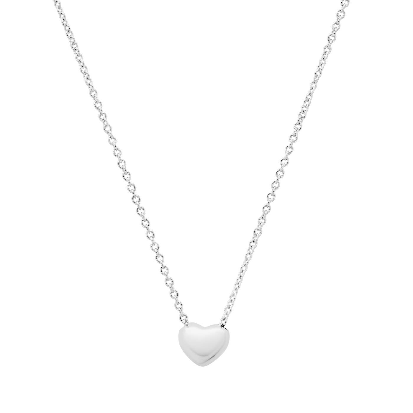 Mini Puffy Heart Necklace - Box Turtle