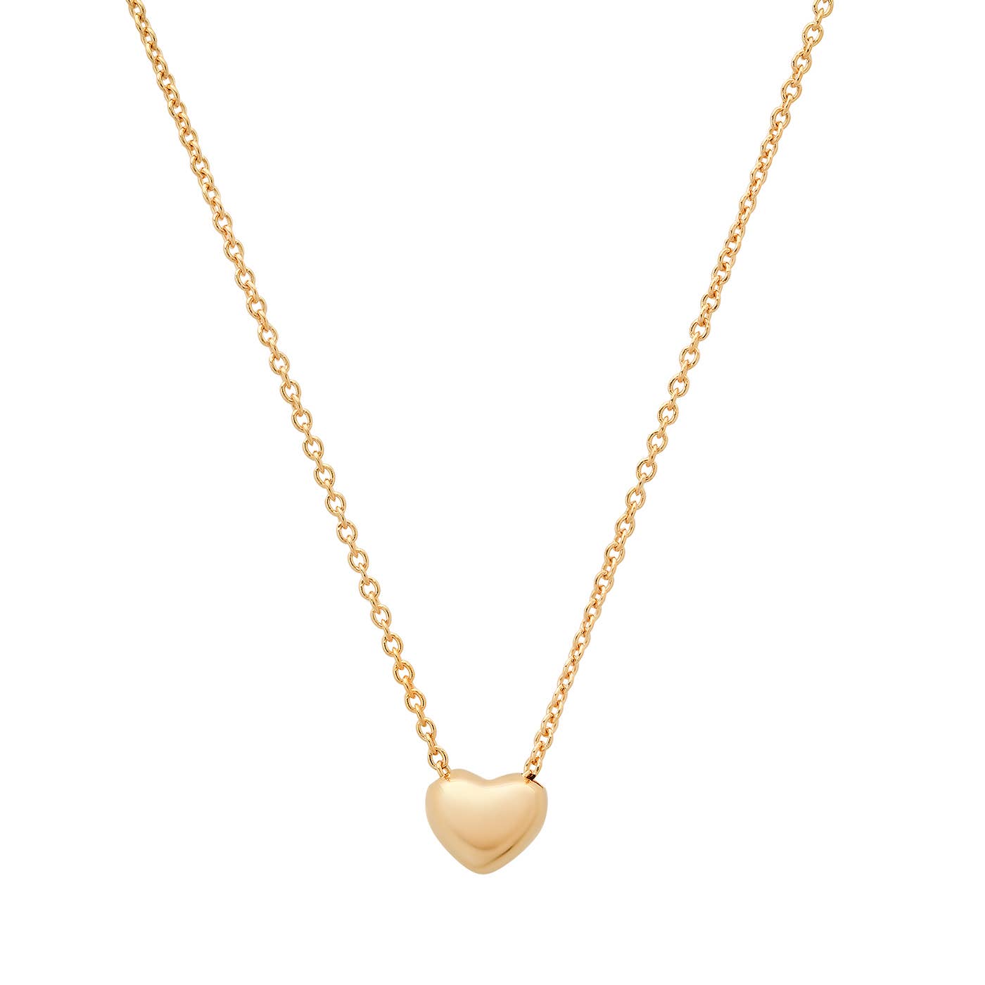 Mini Puffy Heart Necklace - Box Turtle