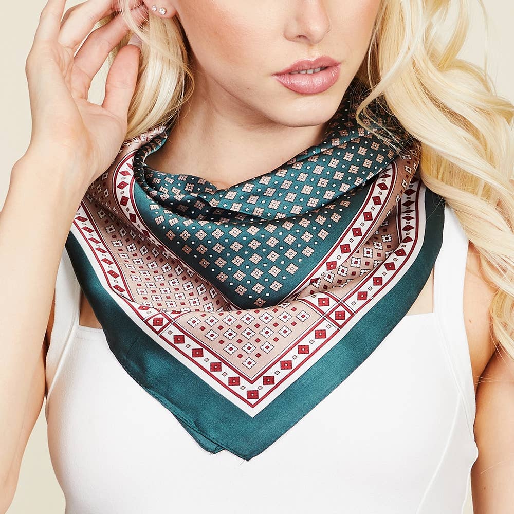 Mini Square Pattern Scarf - Box Turtle