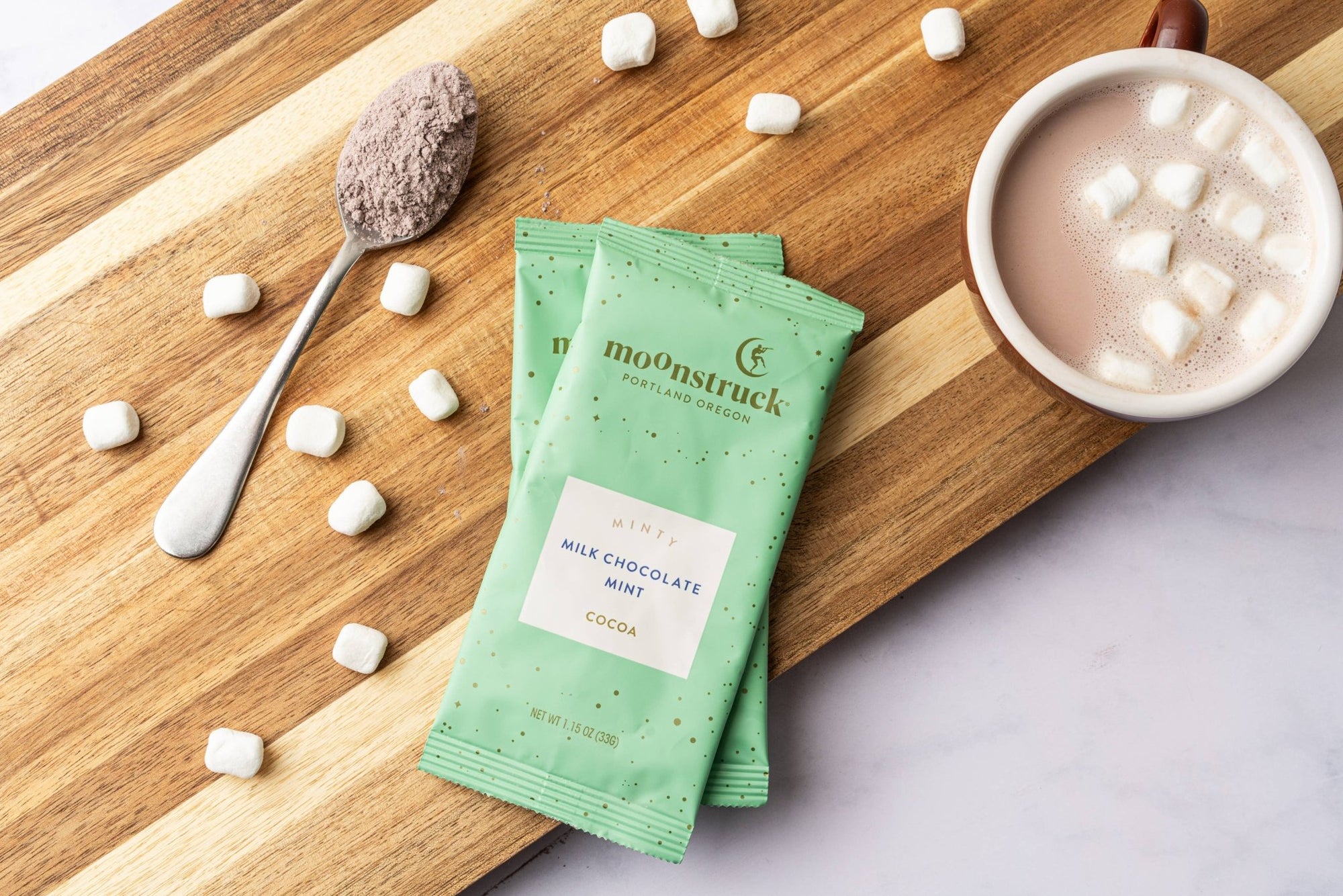 Minty Milk Chocolate Hot Cocoa Single Serving Pouch - Box Turtle