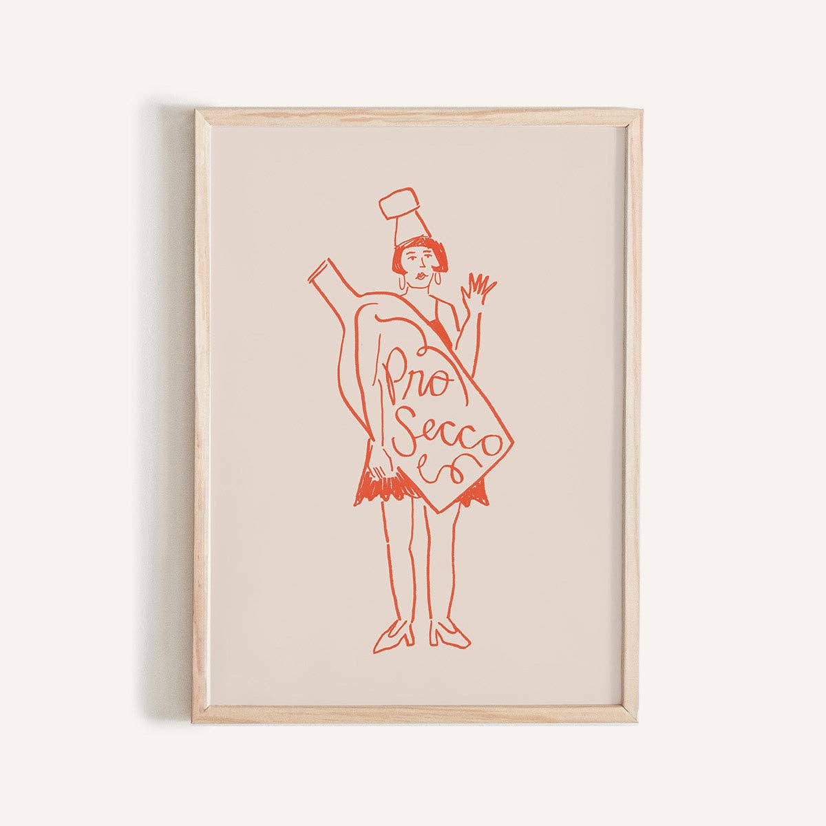 Miss Prosecco Mini Art Print - Box Turtle