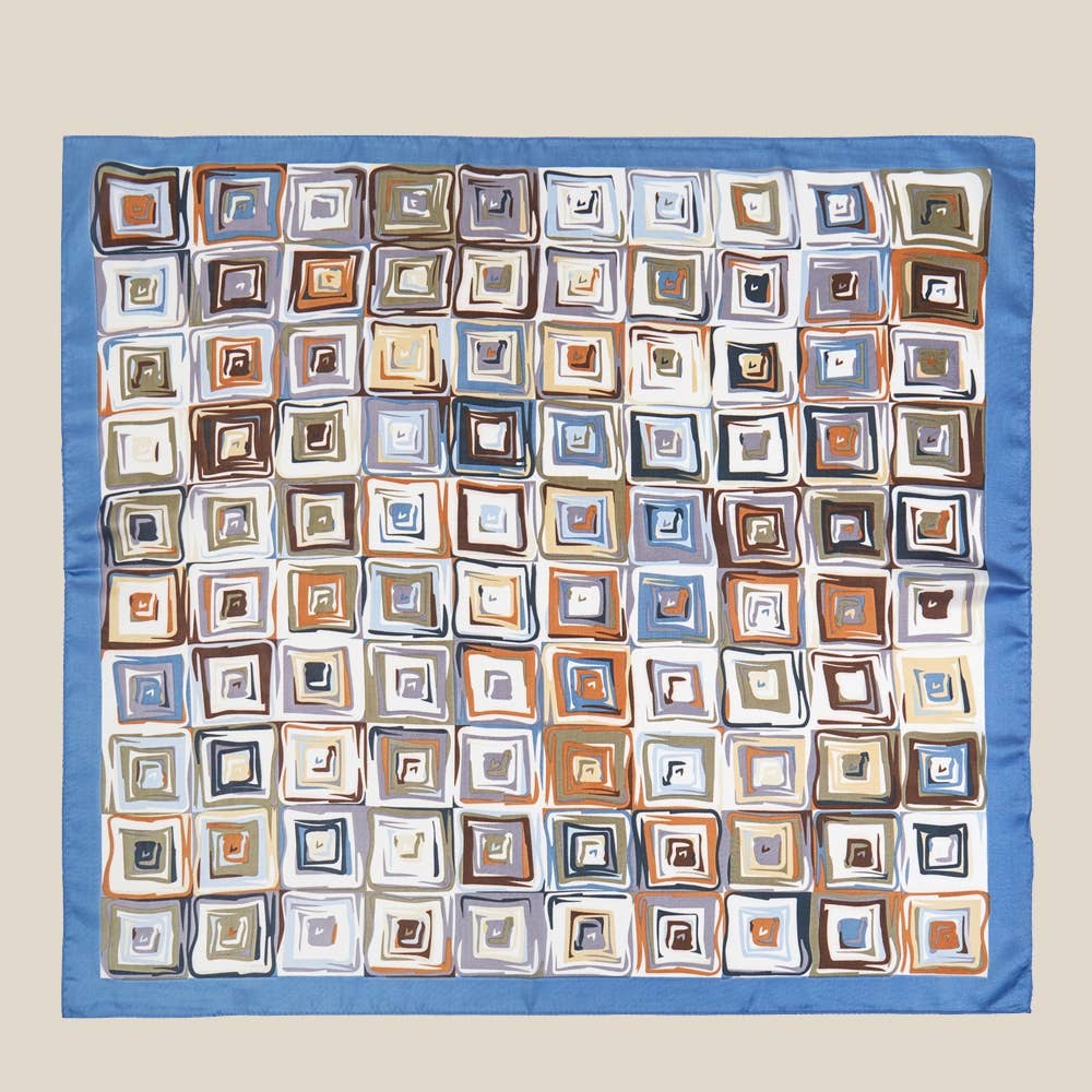 Modern Abstract Square Art Print Bandana Scarf - Box Turtle