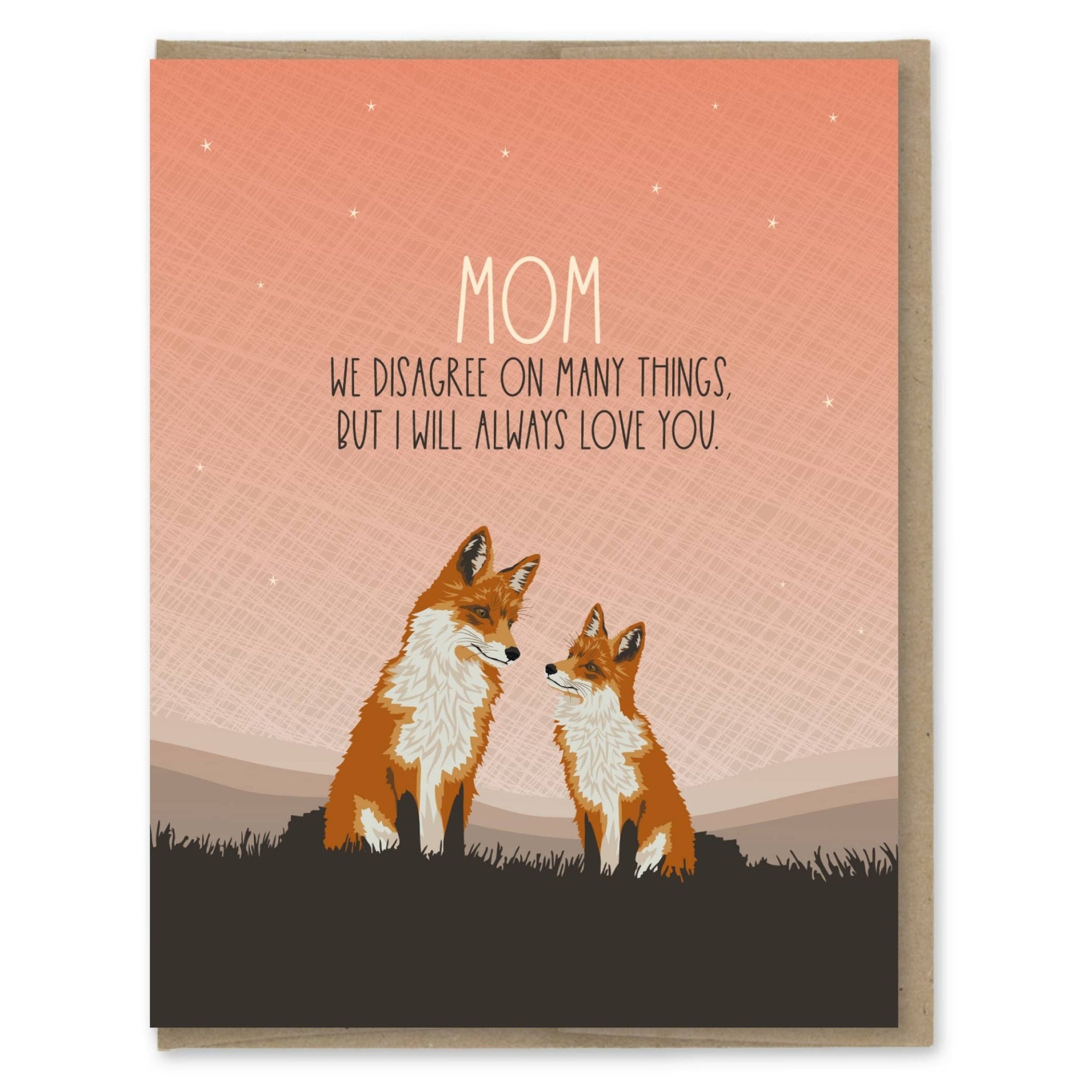 Mom Disagree Mother's Day Card - Box Turtle