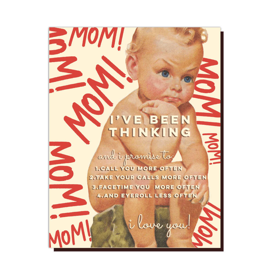 Mom's Little Thinker Card - Box Turtle
