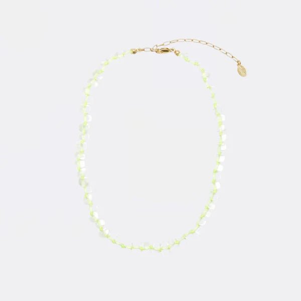 Moonstone Slice Necklace - Box Turtle