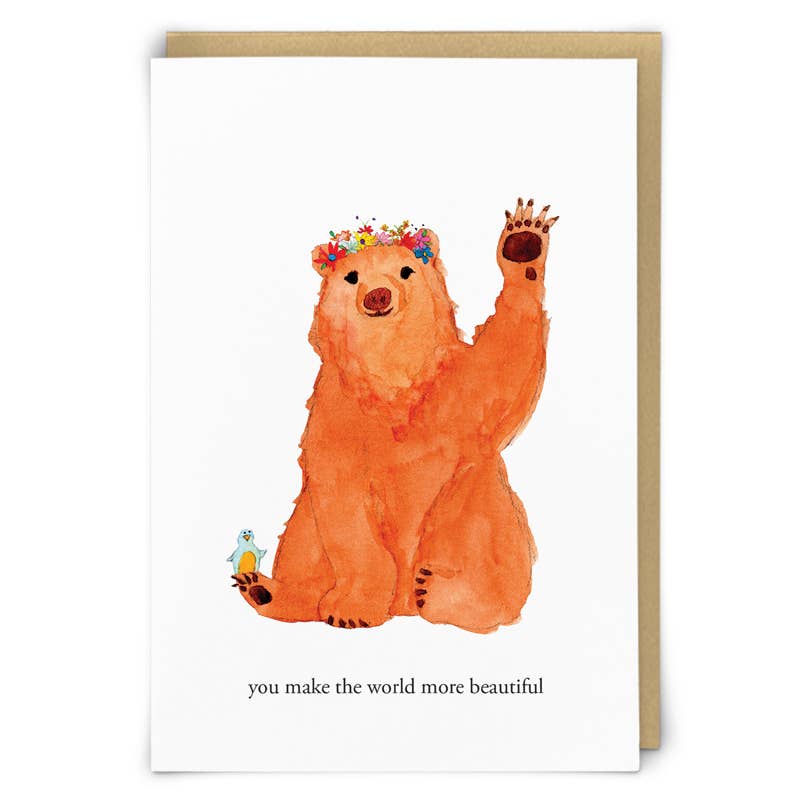More Beautiful Bear Card - Box Turtle