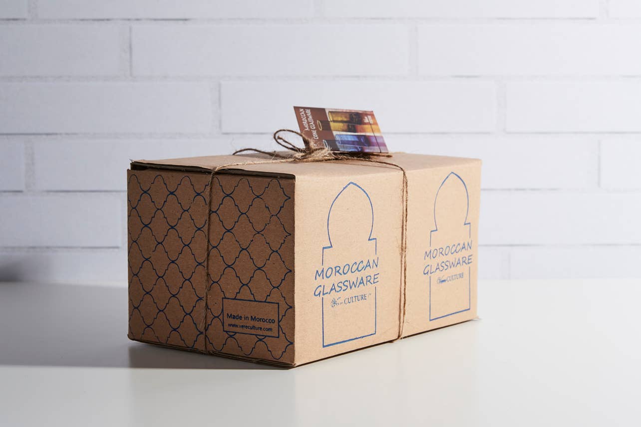 Moroccan Beldi Glassware - Clear - Box Turtle