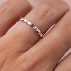 14kt Gold Morse Code Mama Ring