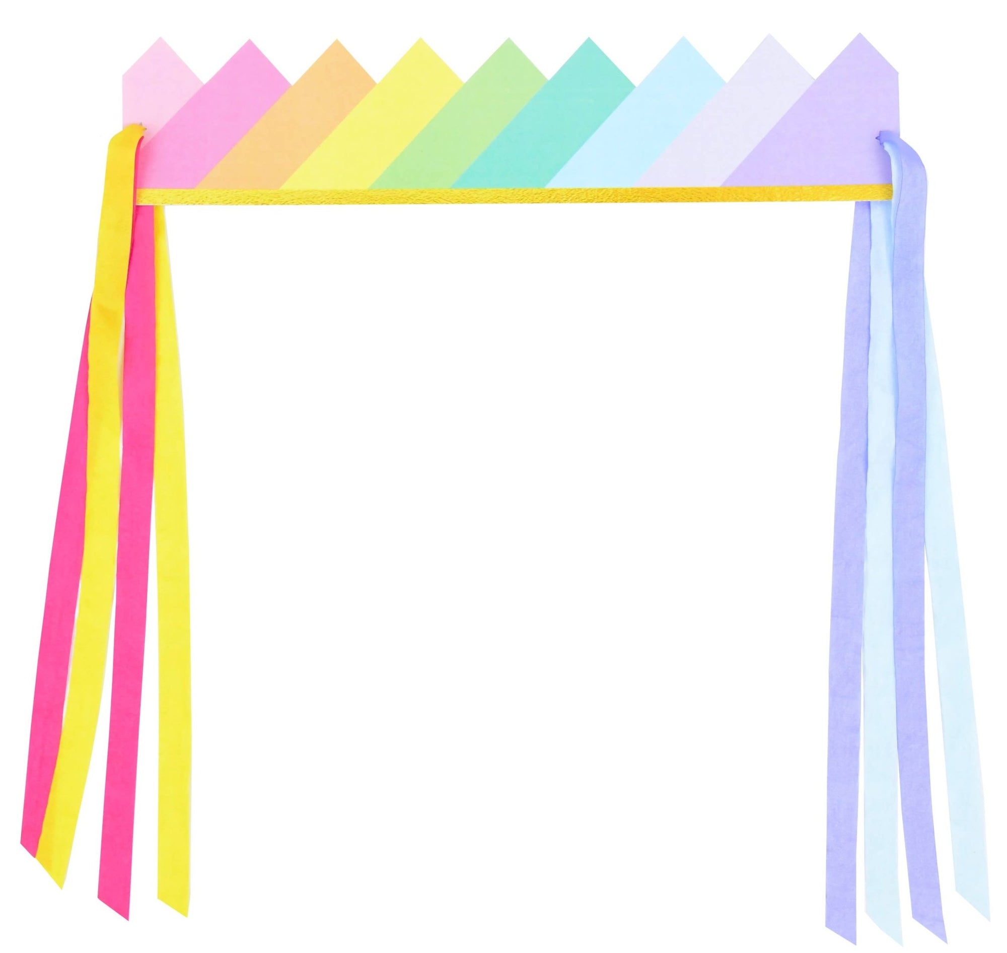 Multicolored Celebration Crown w/ Streamers - Box Turtle