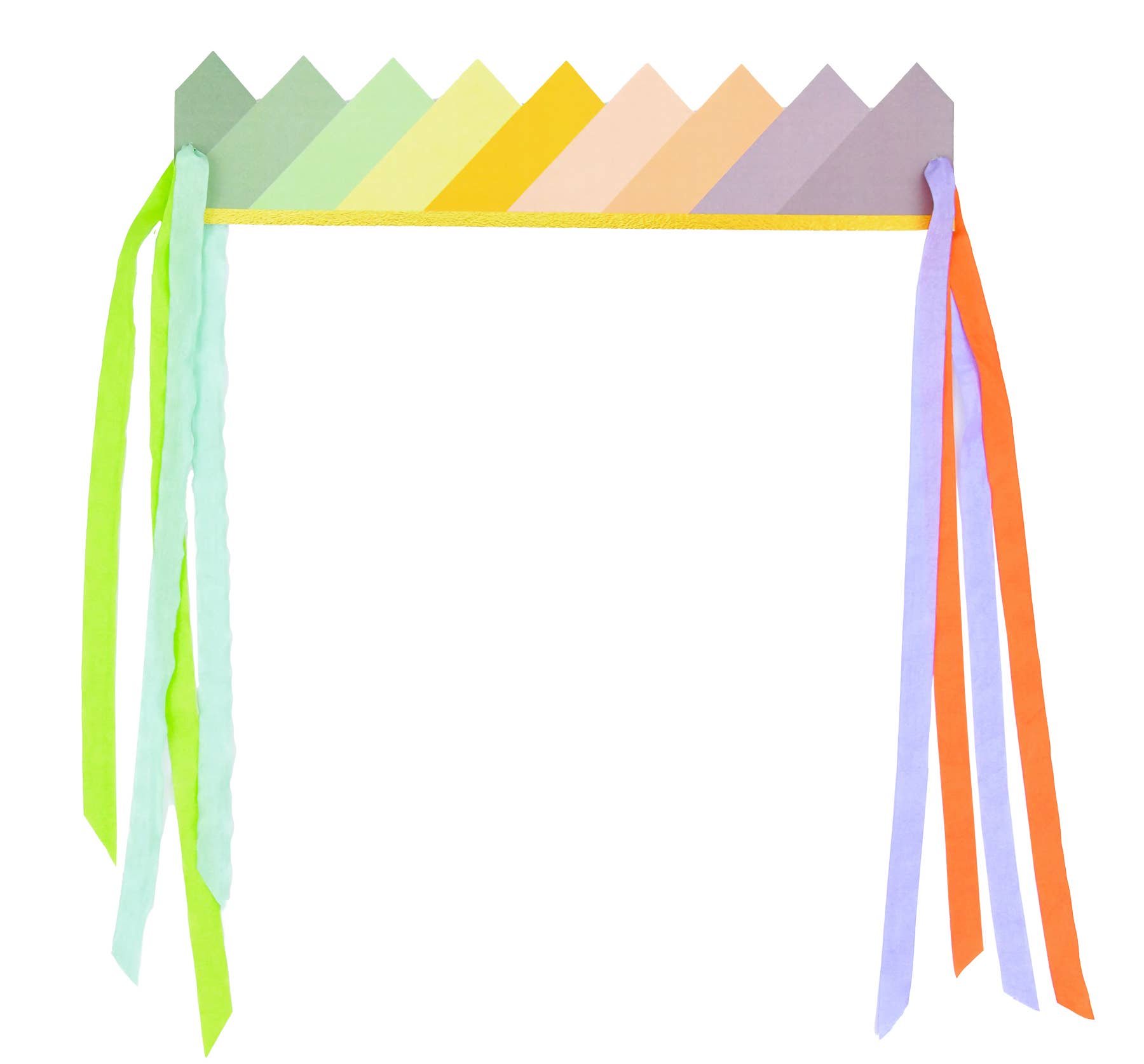 Multicolored Celebration Crown w/ Streamers - Box Turtle
