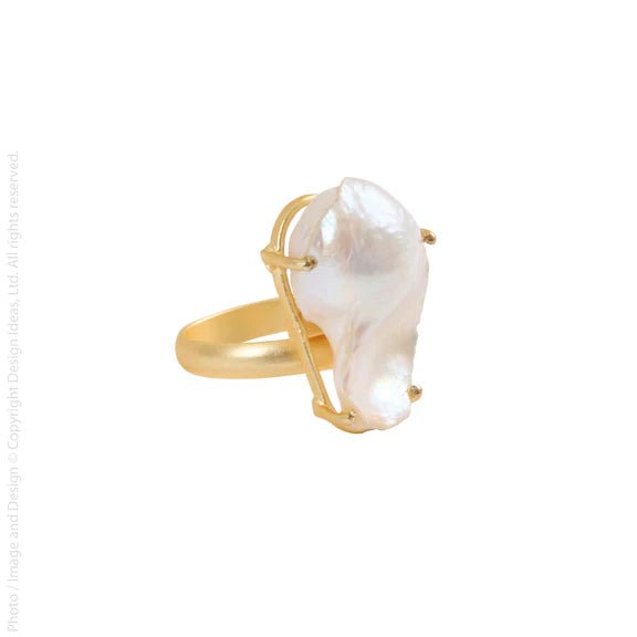 Mutiara Adjustable Prong Ring - Box Turtle