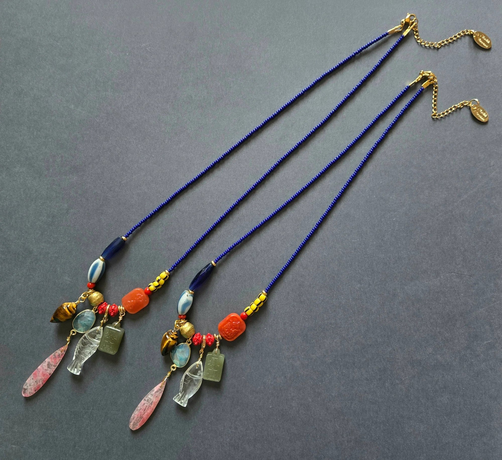 Nanhong & Quartz Fish Necklace - Box Turtle