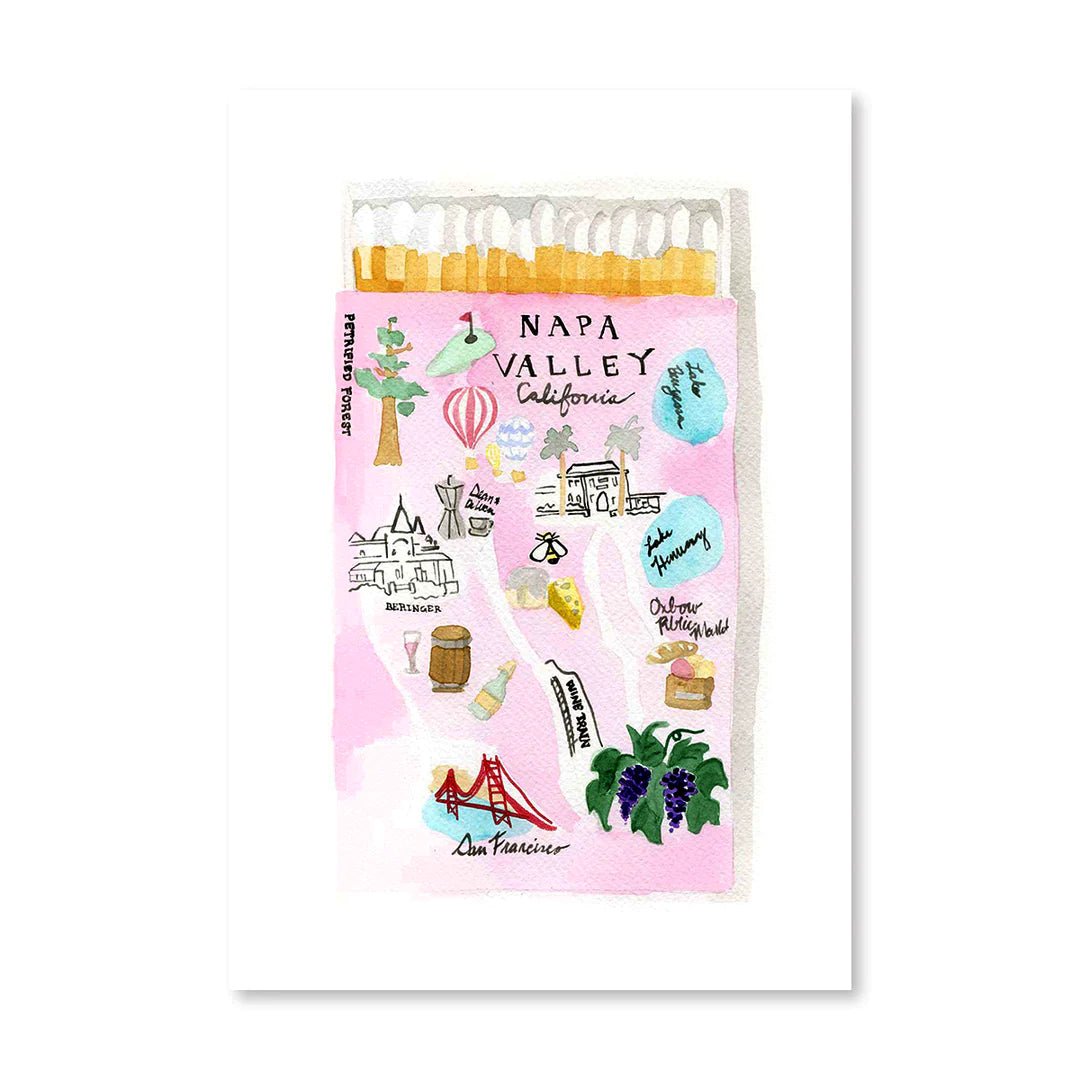 Napa Valley Matchbook Print - Box Turtle