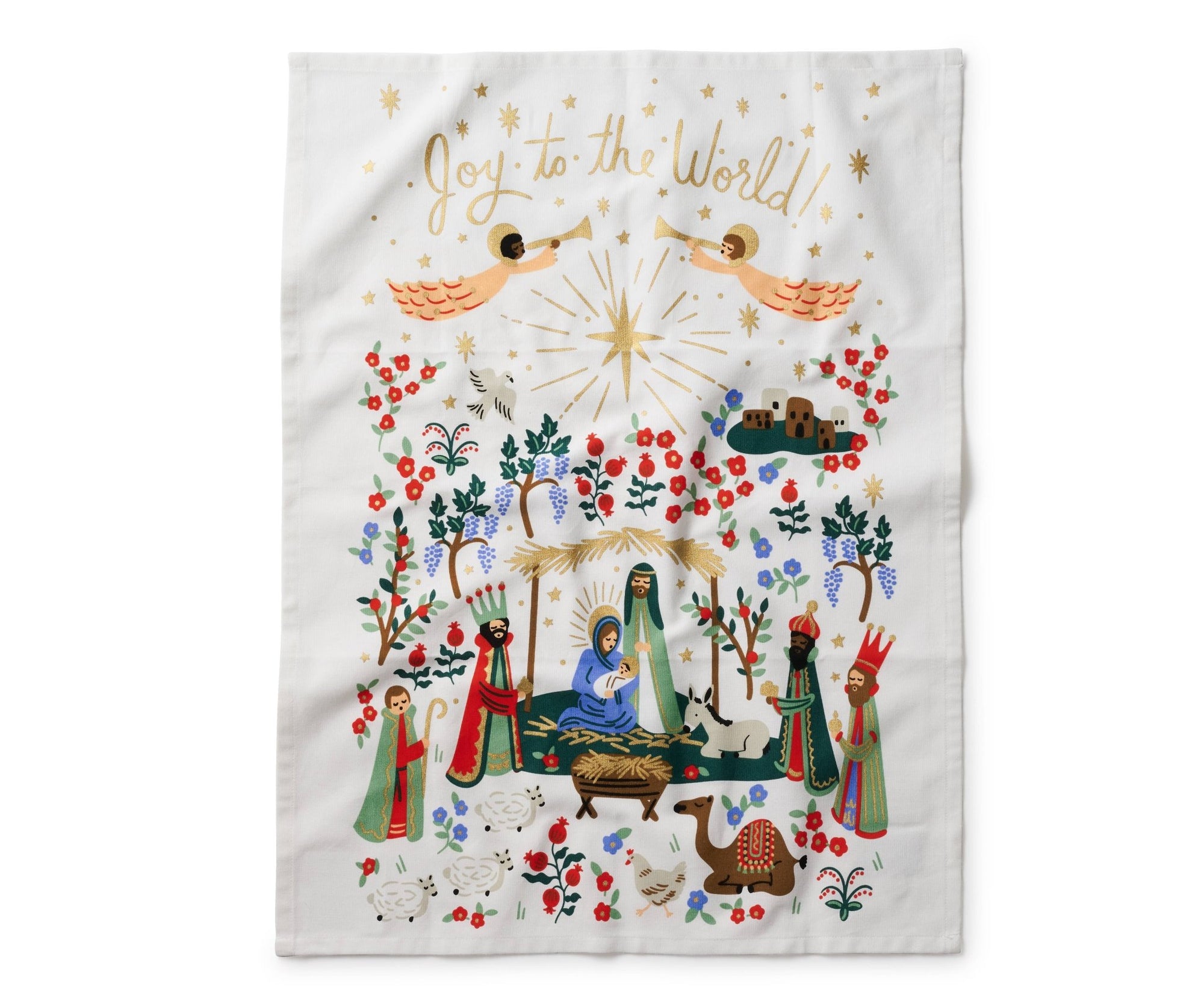 Nativity Scene Tea Towel - Box Turtle