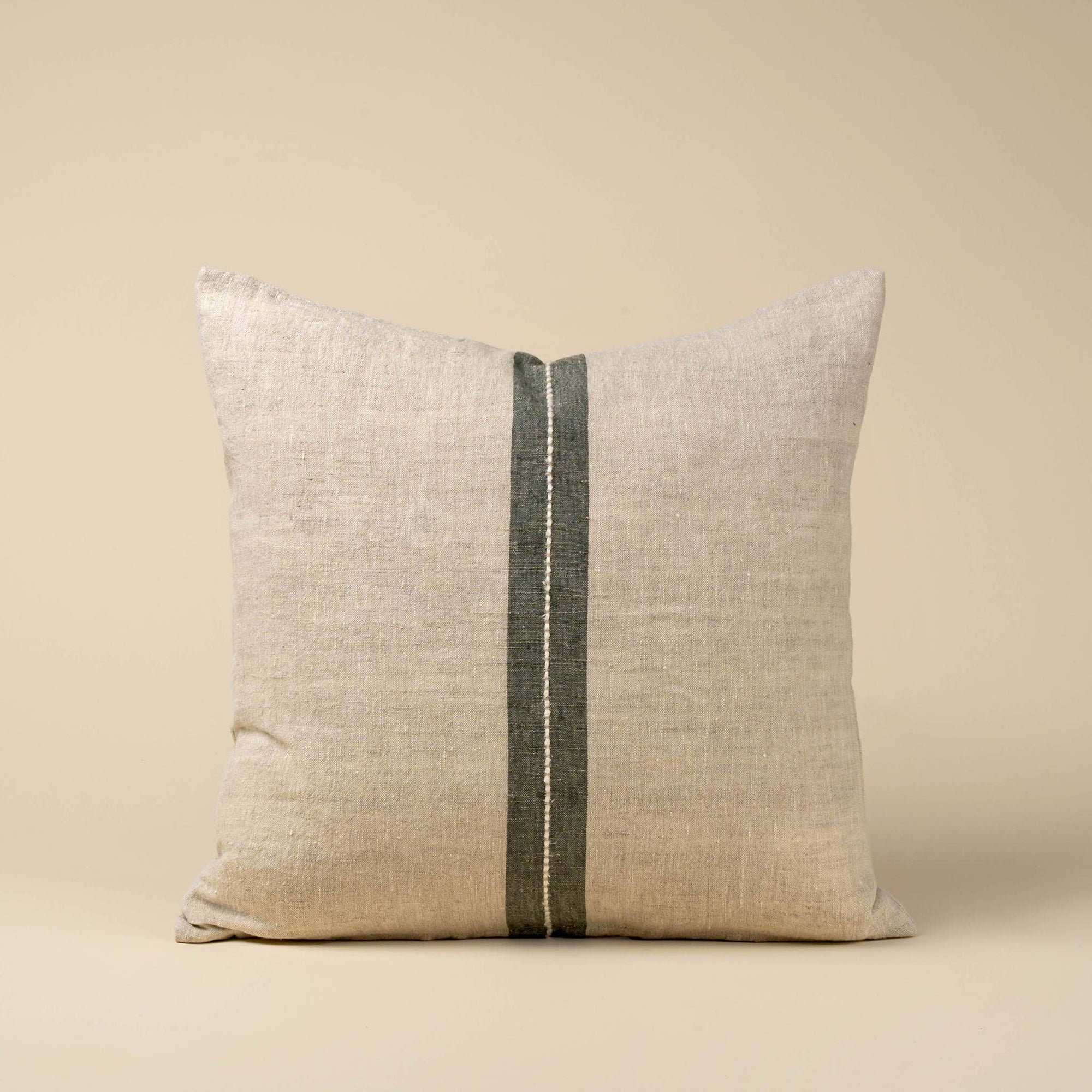 Natural Emmett Linen Pillow - Box Turtle
