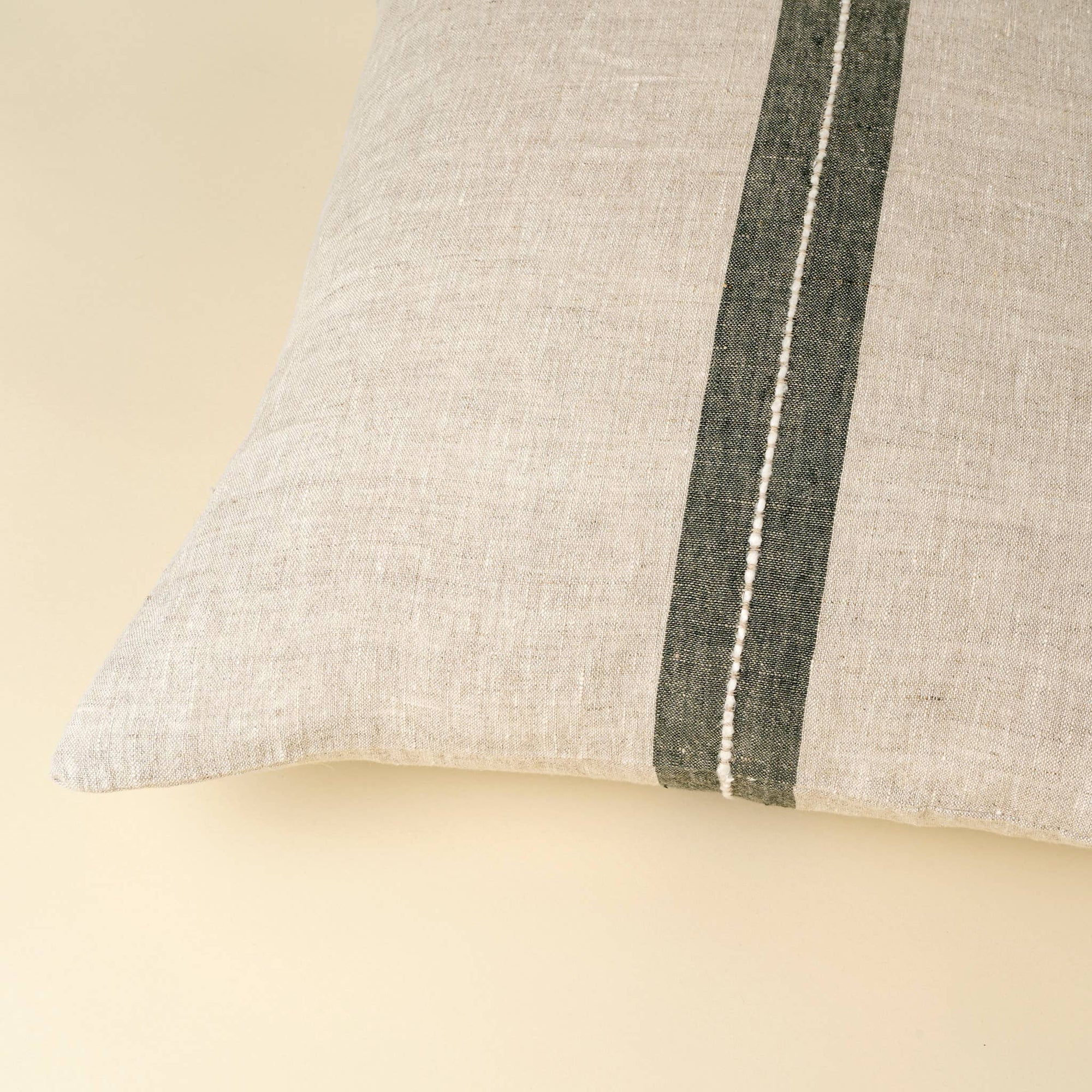 Natural Emmett Linen Pillow - Box Turtle