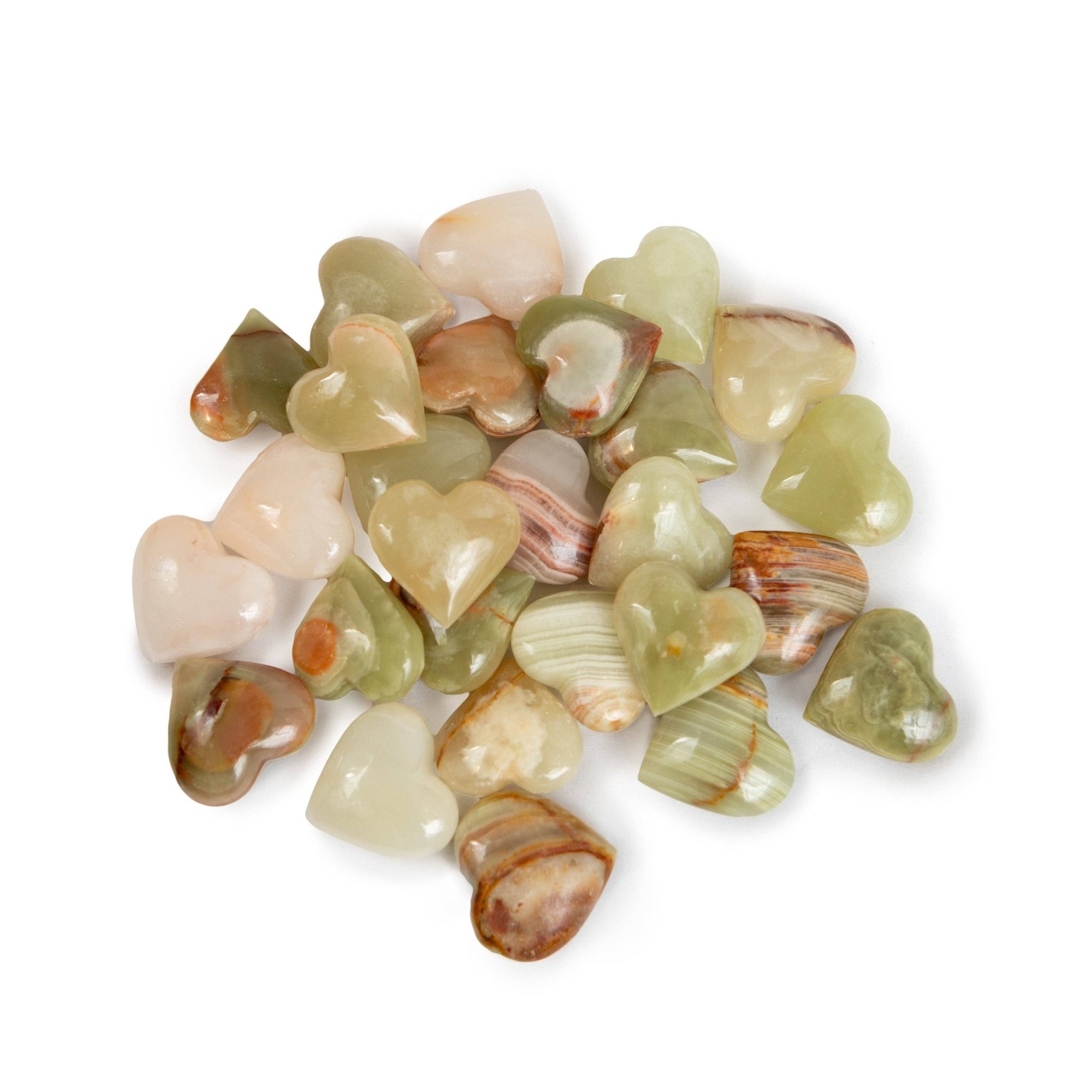Natural Onyx Hearts - Box Turtle