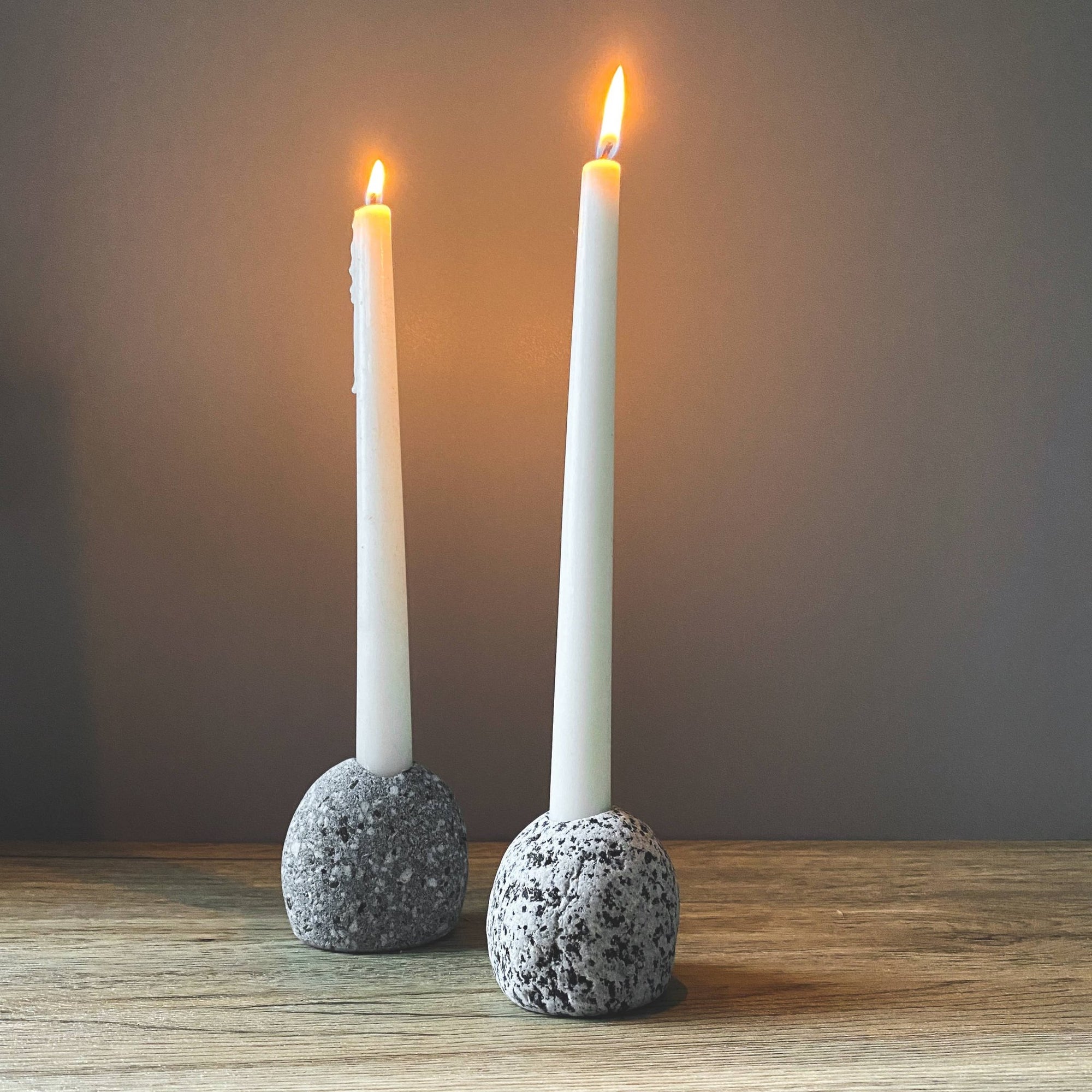 Natural Stone Candle Holder - Box Turtle