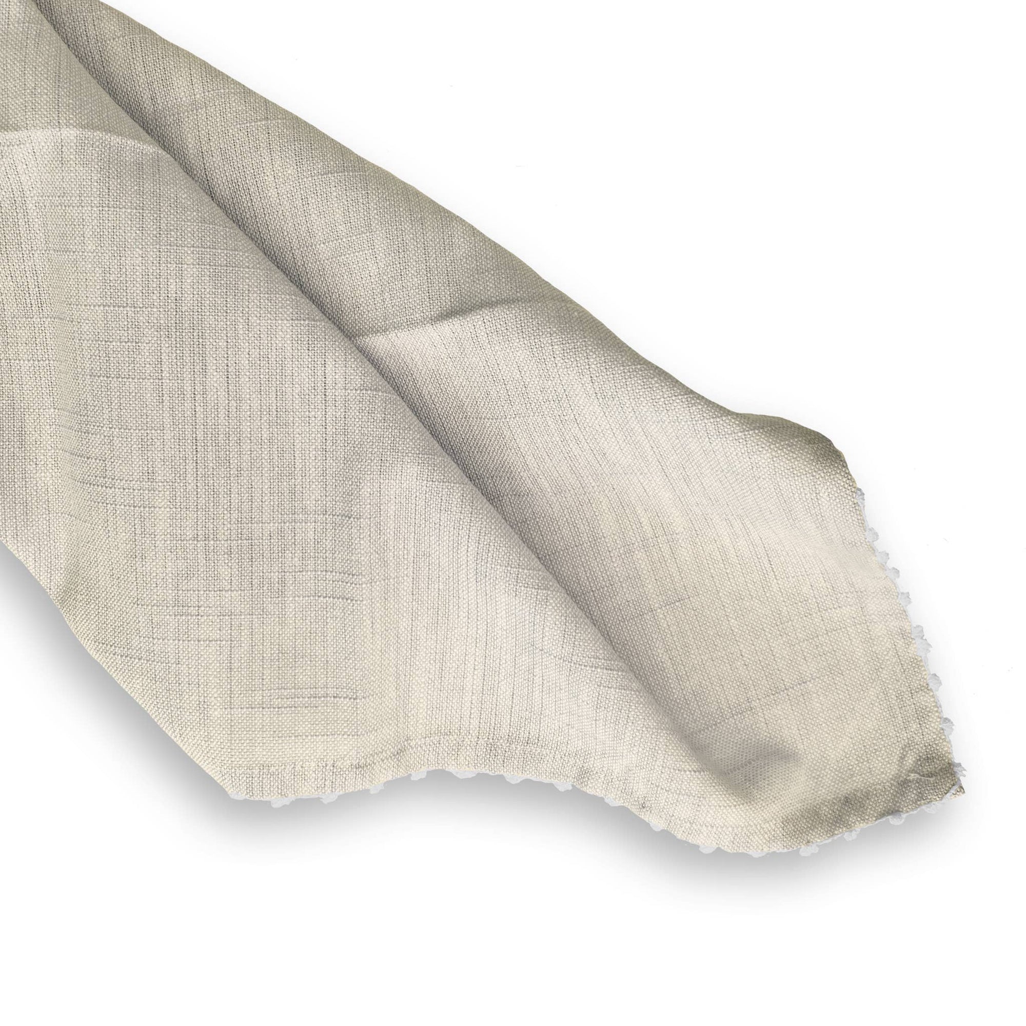 Natural White Trim Knotted Edge Cotton Napkins - Box Turtle