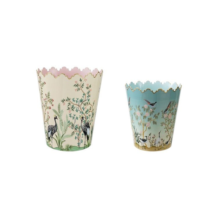 Nature Metal Scalloped Bucket - Box Turtle