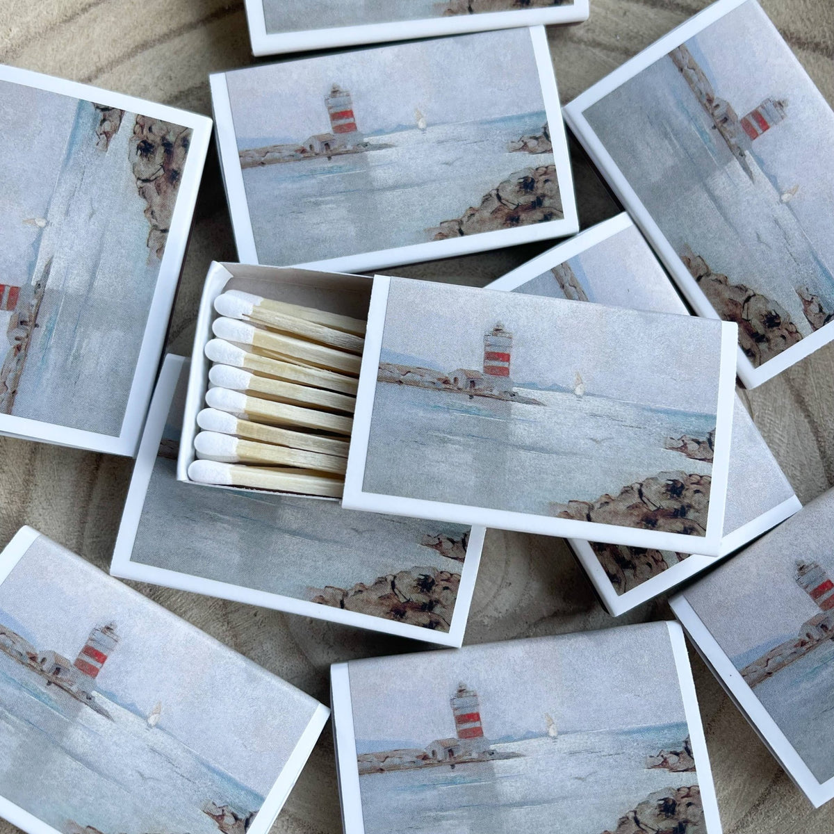 Nautical Lighthouse Matches - Box Turtle