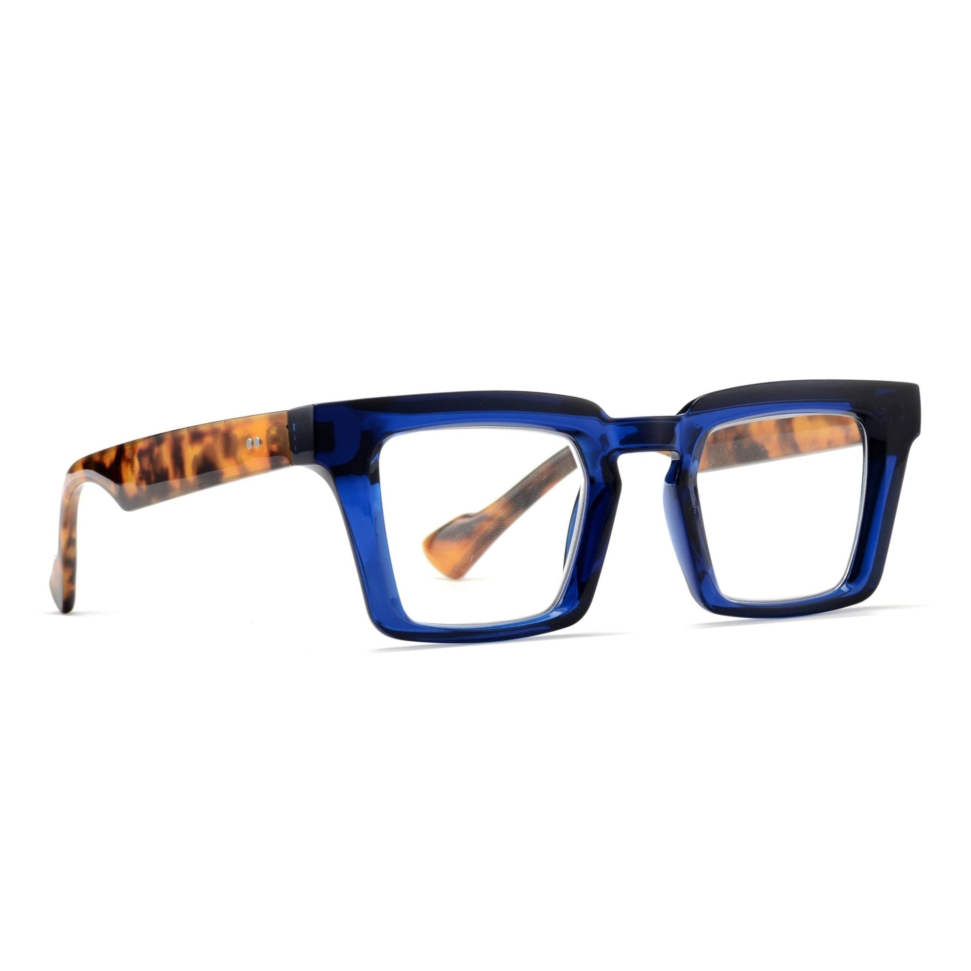 Navy & Tortoise Blake Blue Light Glasses - Box Turtle