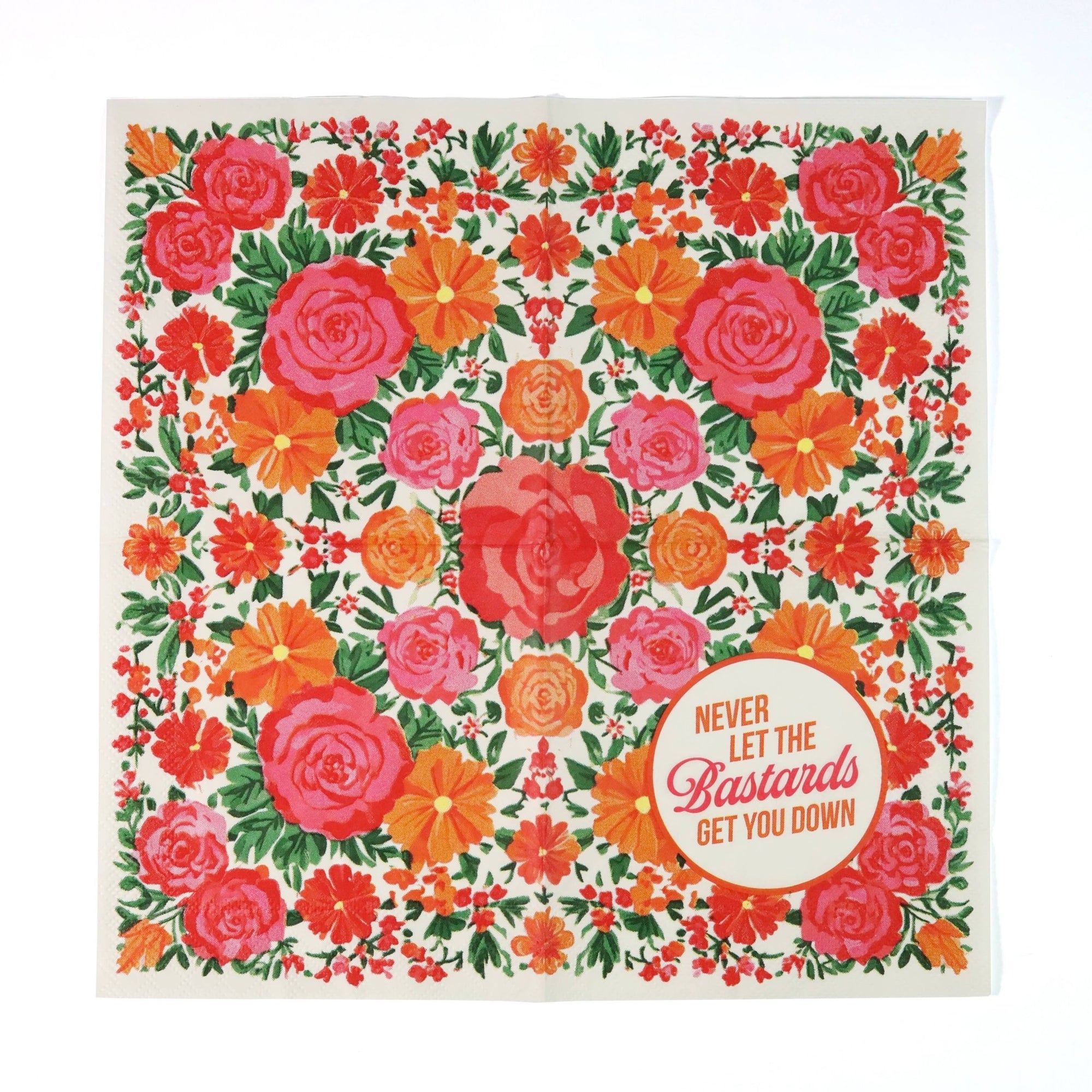 Never Let the Bastards Get You Down - Cocktail Napkins - Box Turtle