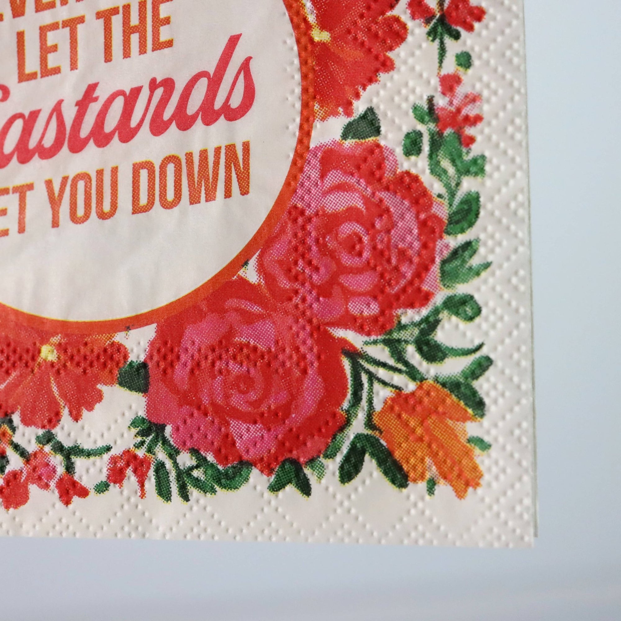 Never Let the Bastards Get You Down - Cocktail Napkins - Box Turtle