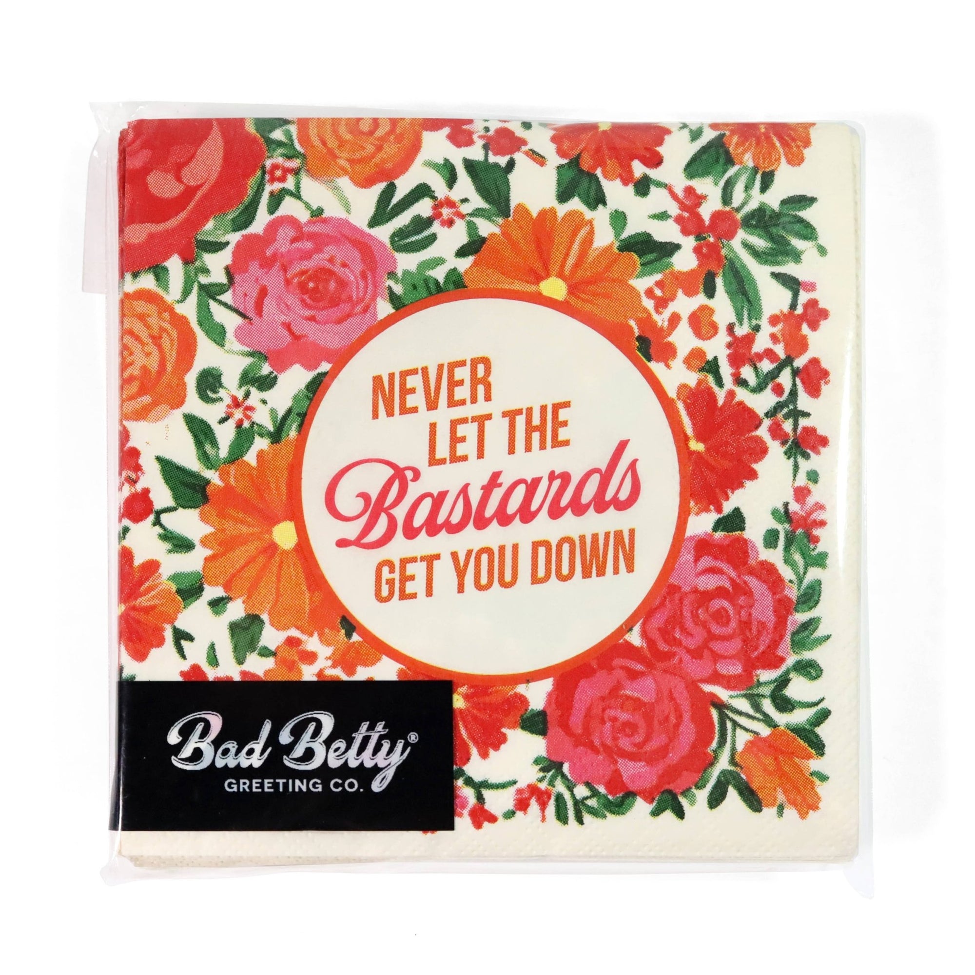 Never Let the Bastards Get You Down - Cocktail Napkins - Box Turtle