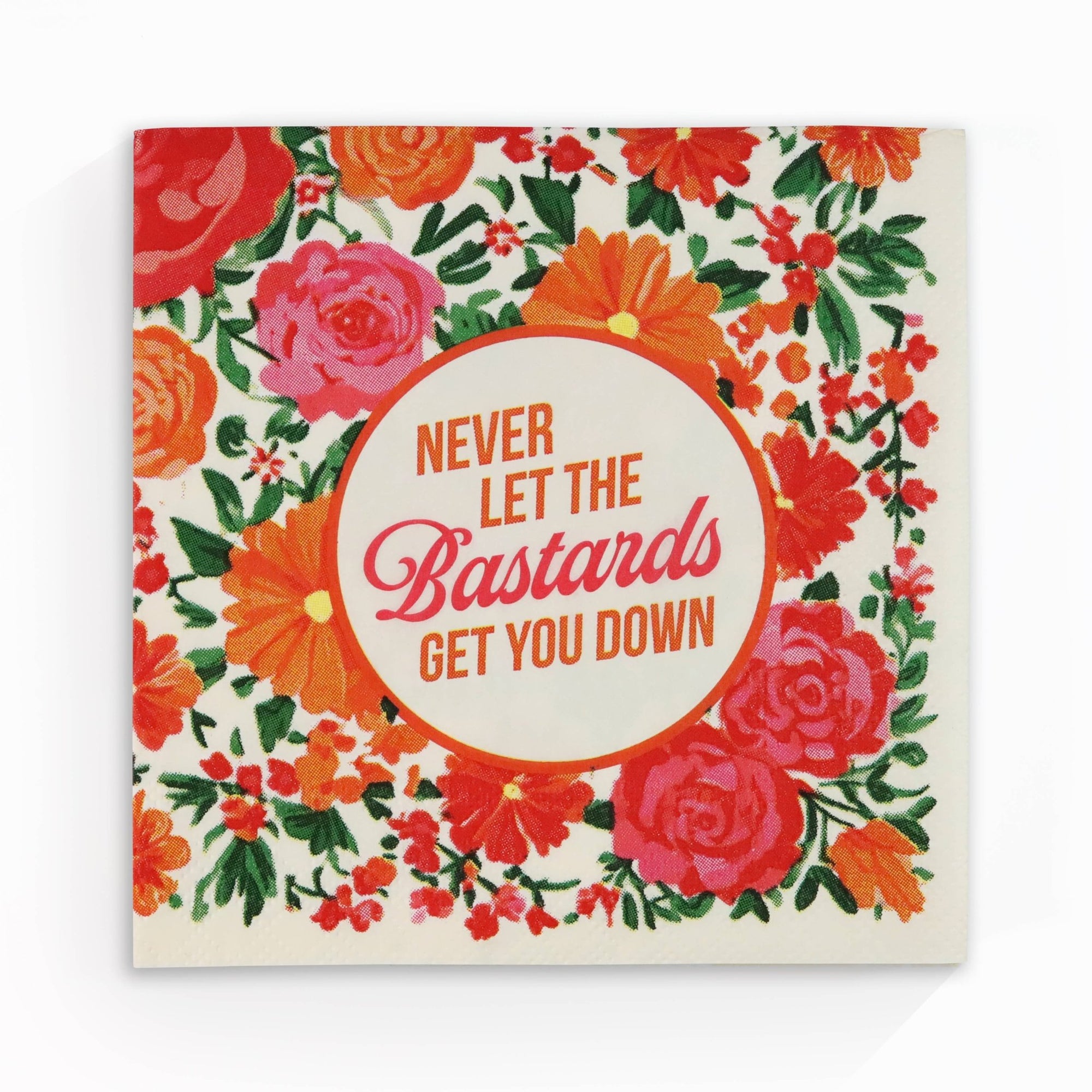 Never Let the Bastards Get You Down - Cocktail Napkins - Box Turtle