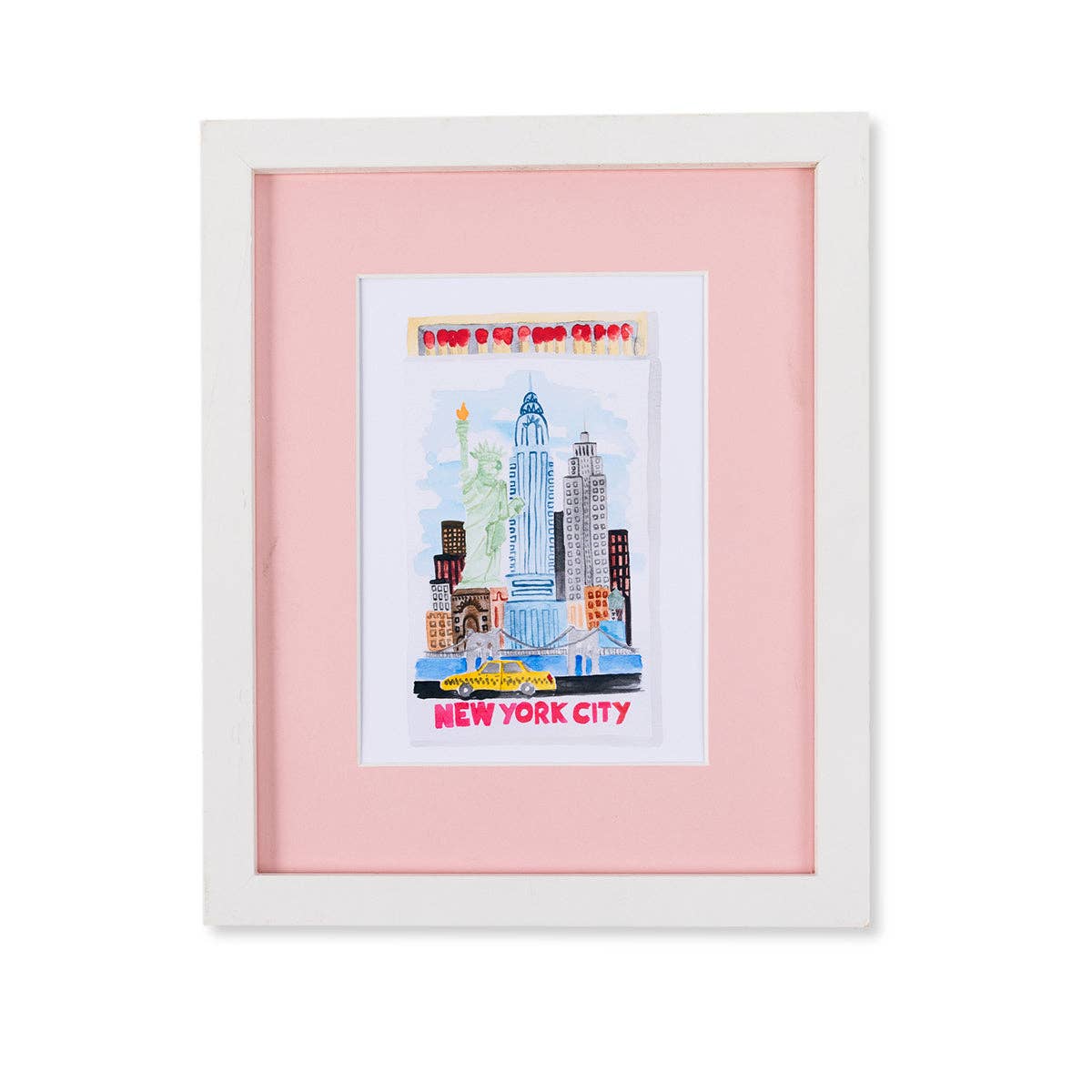 New York City Matchbook Watercolor Print - Box Turtle