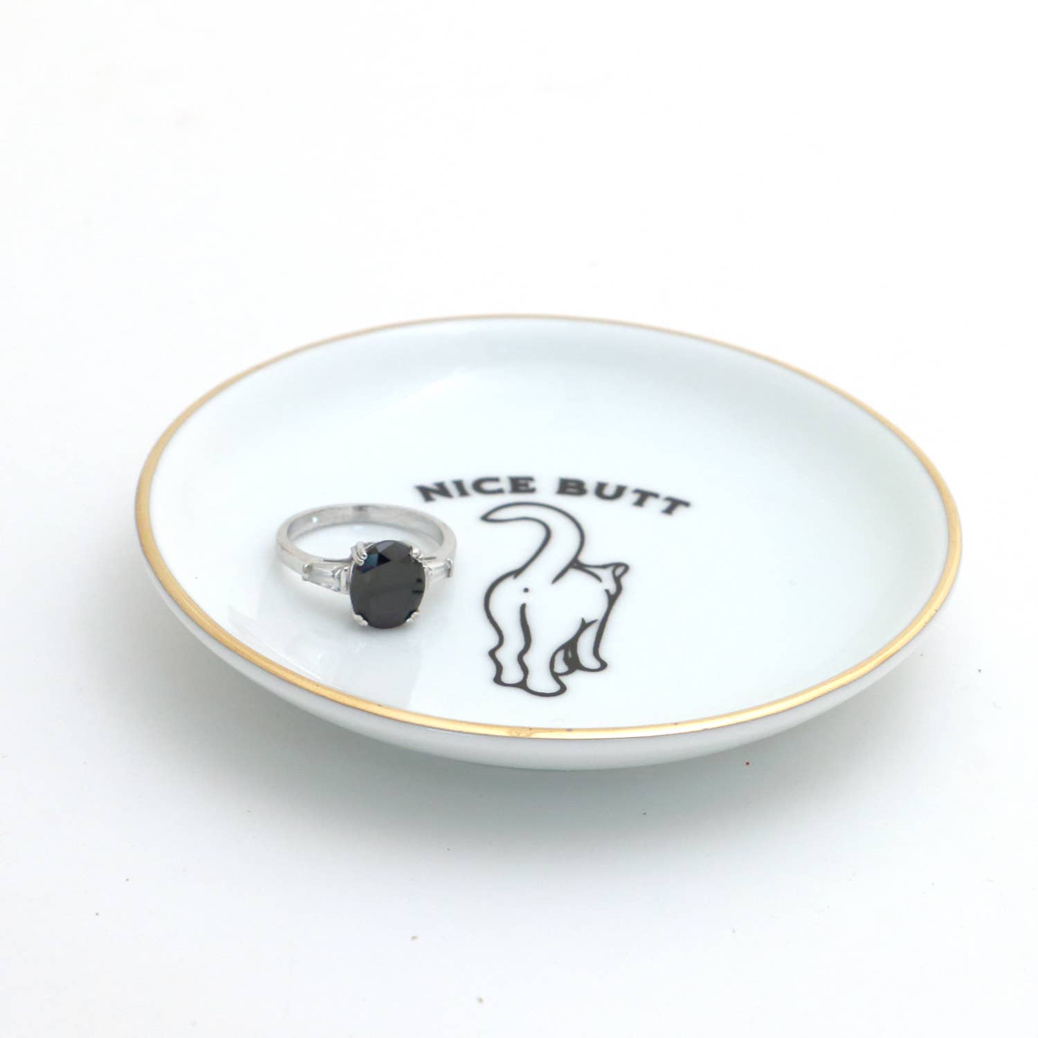 Nice Butt Cat Ring Dish - Box Turtle