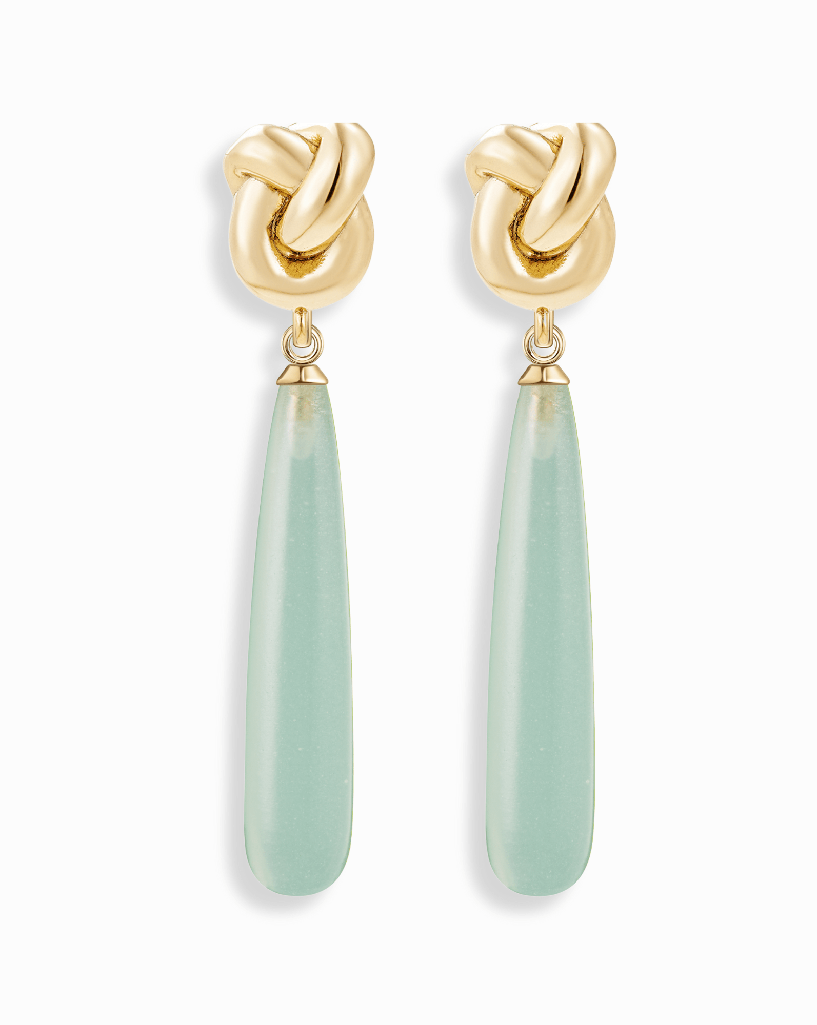 Nicole Chalcedony Gemstone Earrings - Box Turtle