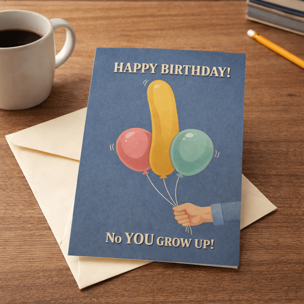 No You Grow Up Birthday Card - Box Turtle