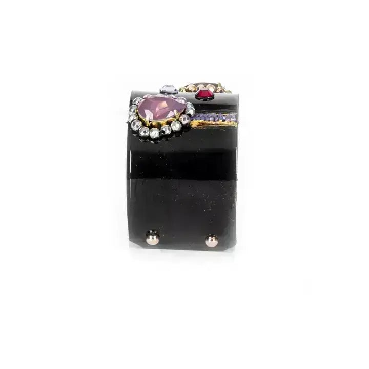 Nocturne Halo Cuff Black Leather - Box Turtle