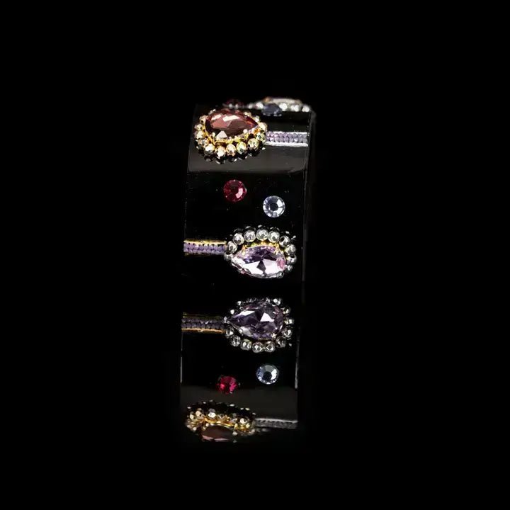Nocturne Halo Cuff Black Leather - Box Turtle
