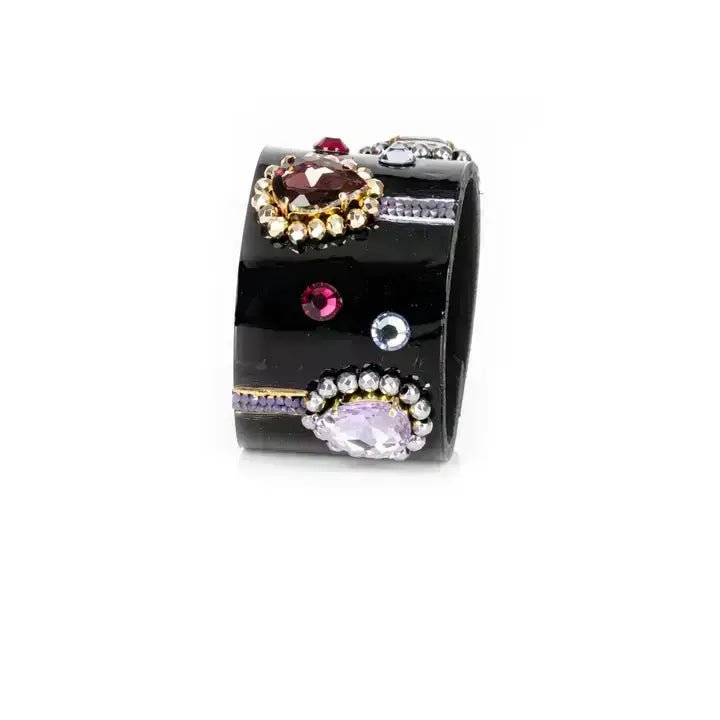Nocturne Halo Cuff Black Leather - Box Turtle