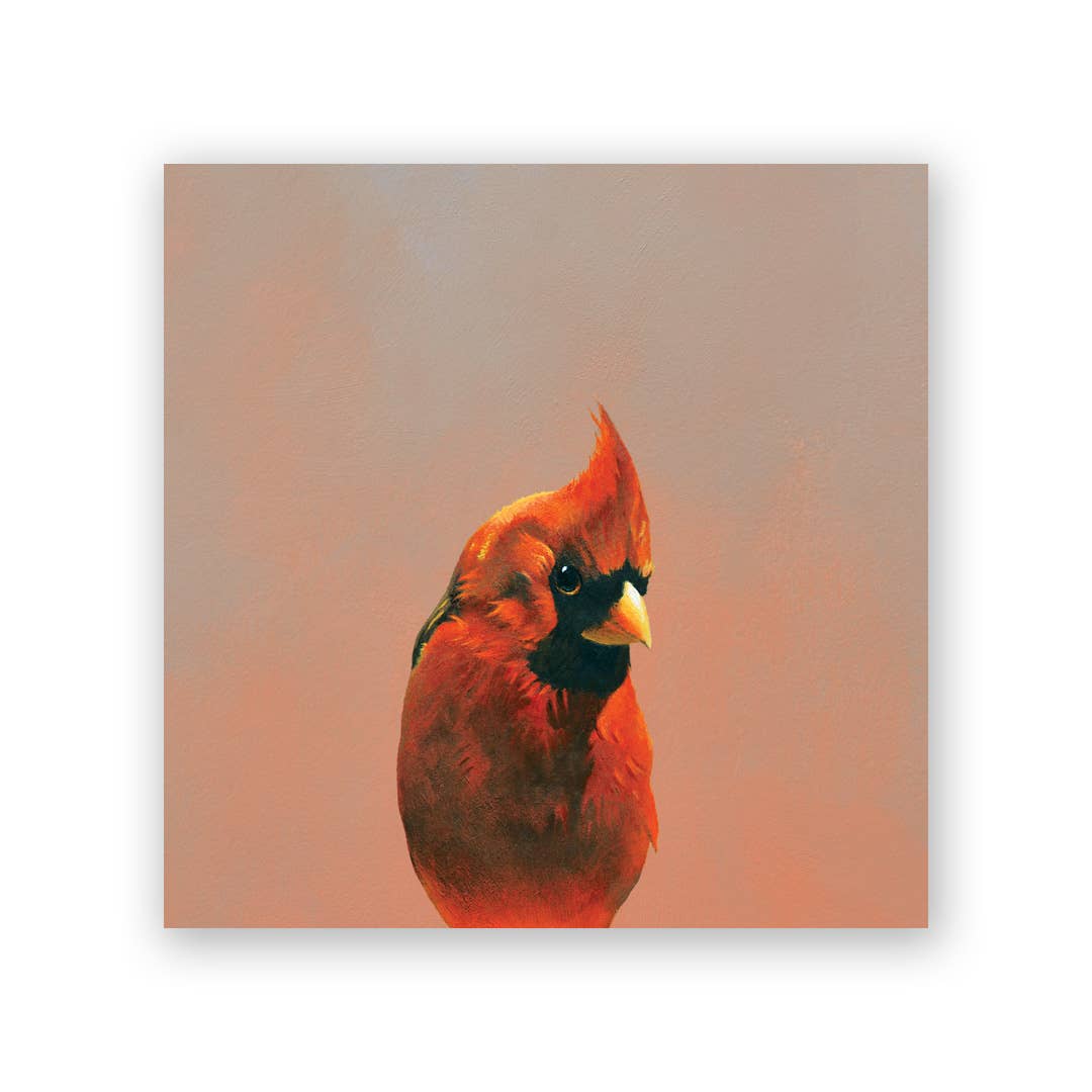 Northern Cardinal Wood Wall Art - Box Turtle