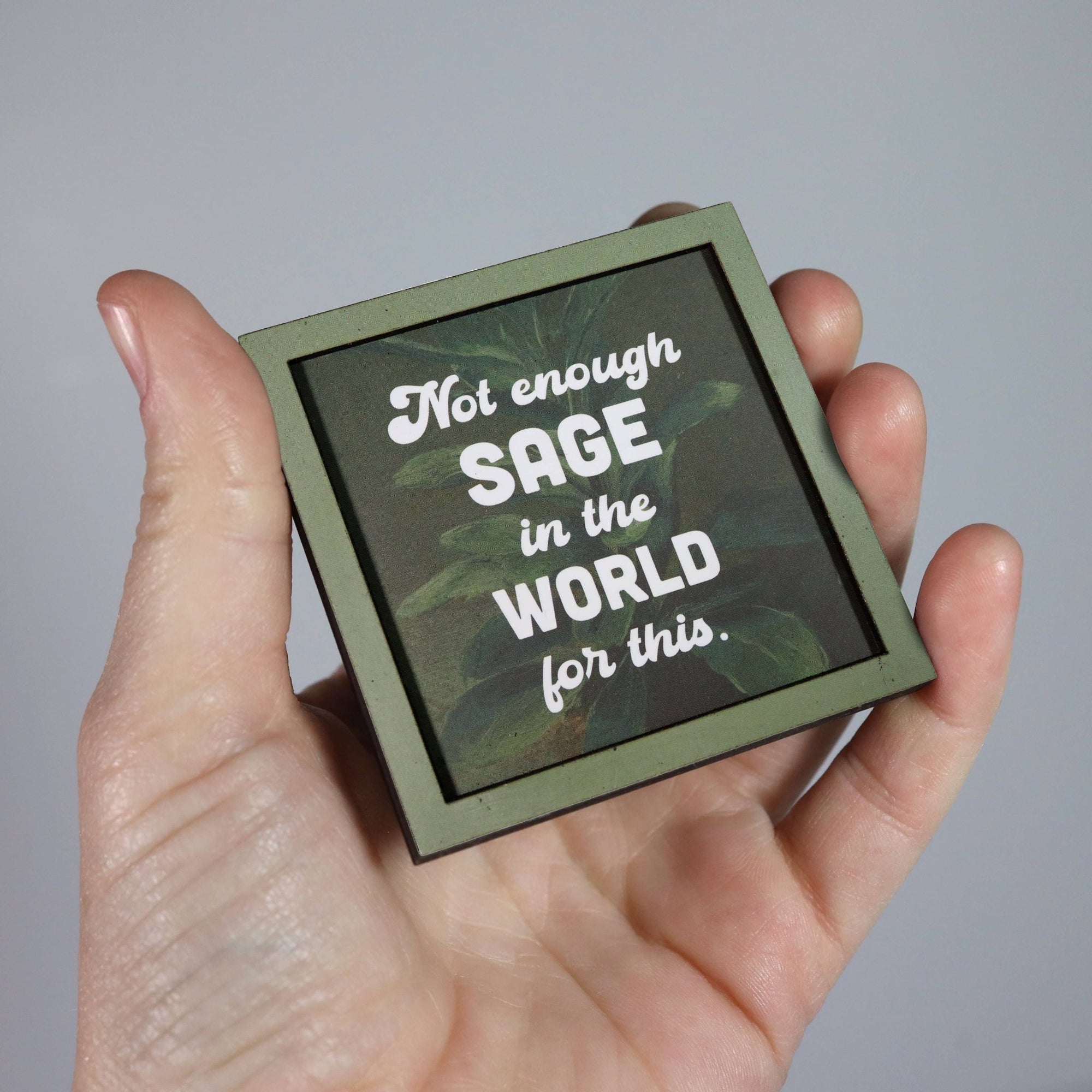 Not Enough Sage - Funny Magnet - Box Turtle