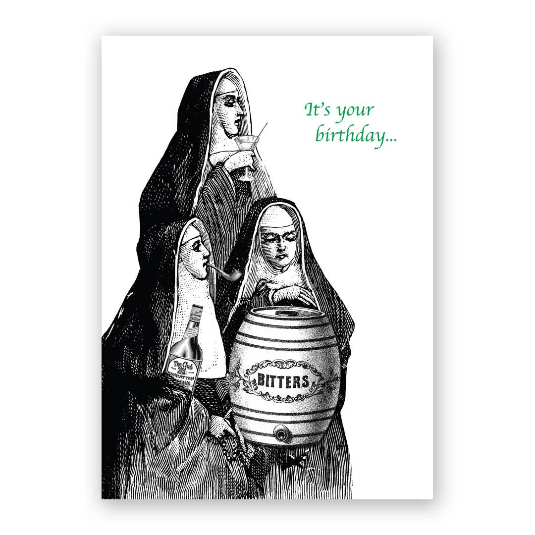 Nuns Birthday Greeting Card - Box Turtle