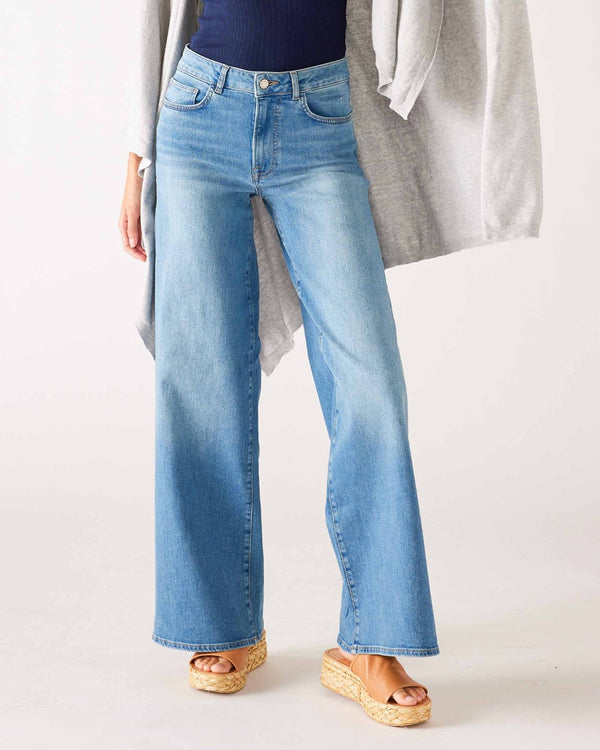 Ocean Wash Kate Wide Leg Jeans - Box Turtle