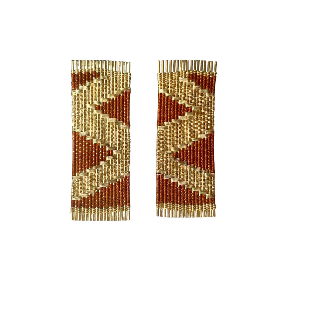 Ochre Wire & Cord Ines Earring - Box Turtle