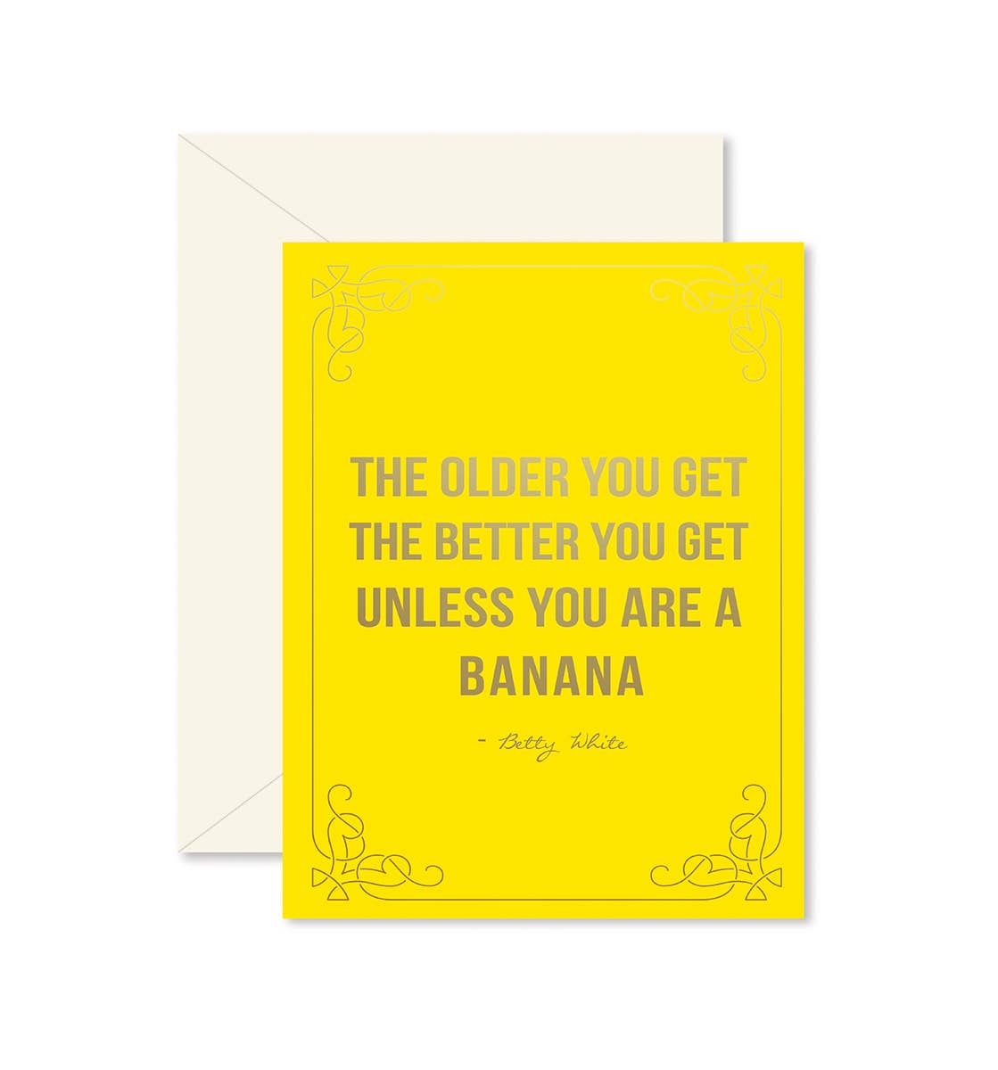 Old Banana Birthday Card - Box Turtle