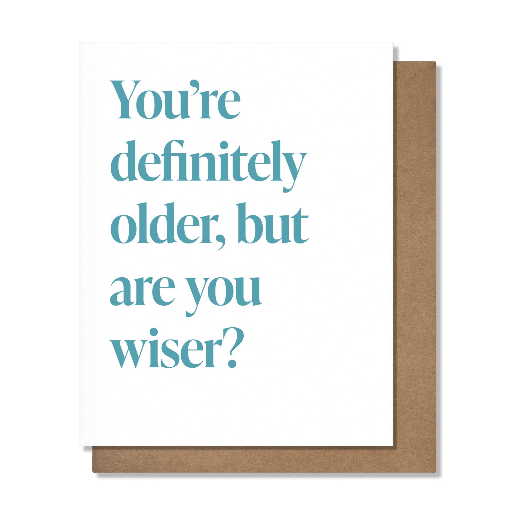 Older But Wiser - Funny Birthday Card - Box Turtle