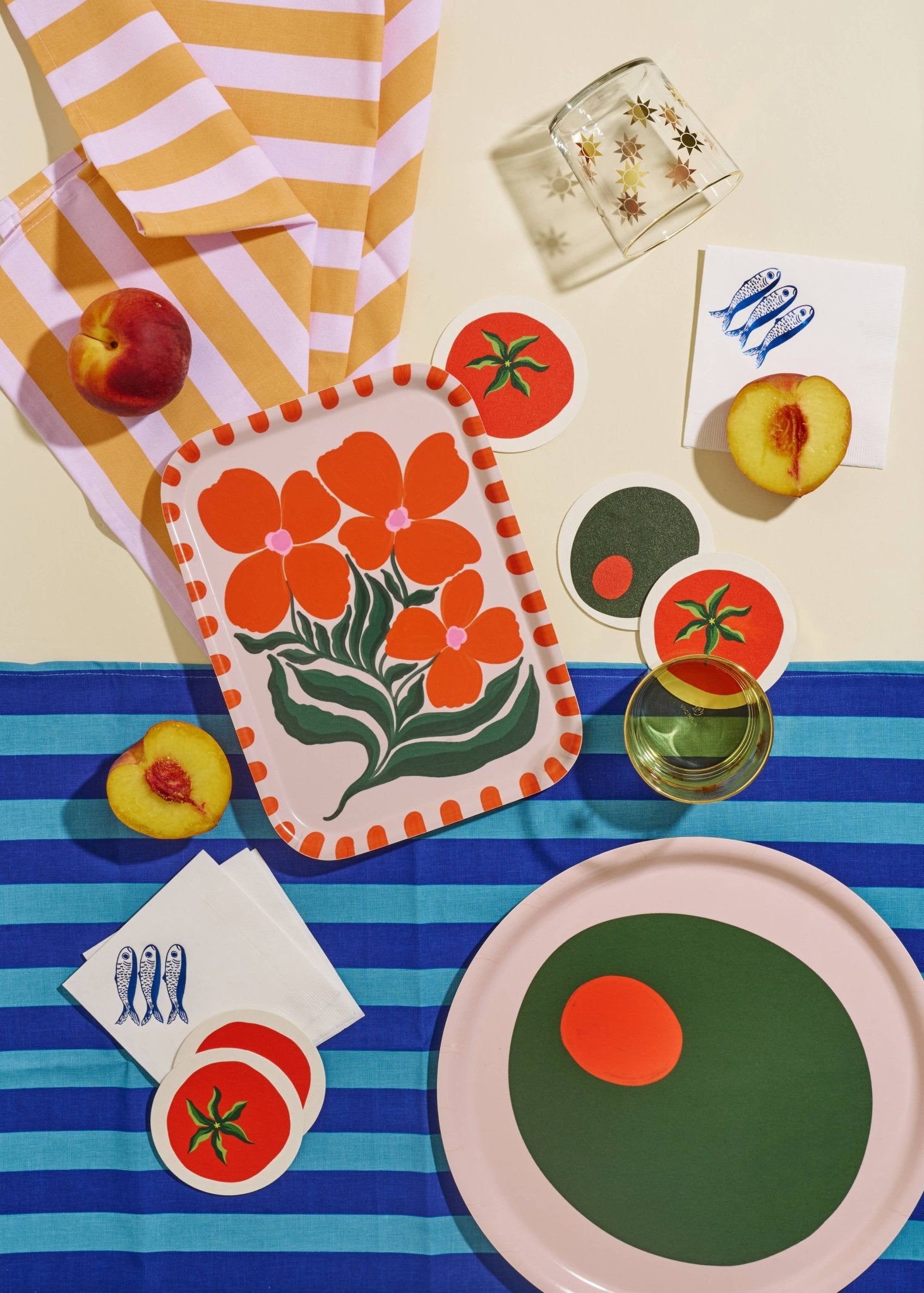 Olive Birch & Melamine Tray - Box Turtle