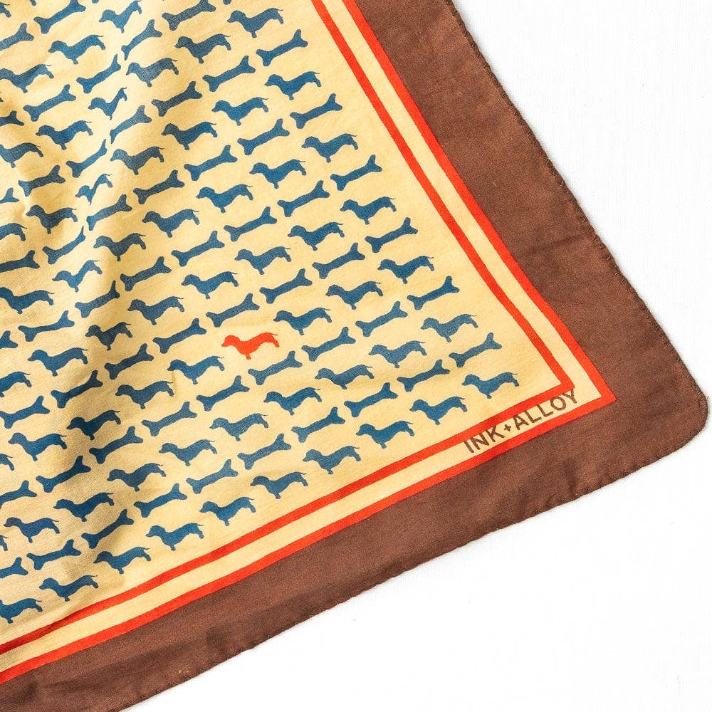 Olivia Square Scarf Dachshund Print - Box Turtle