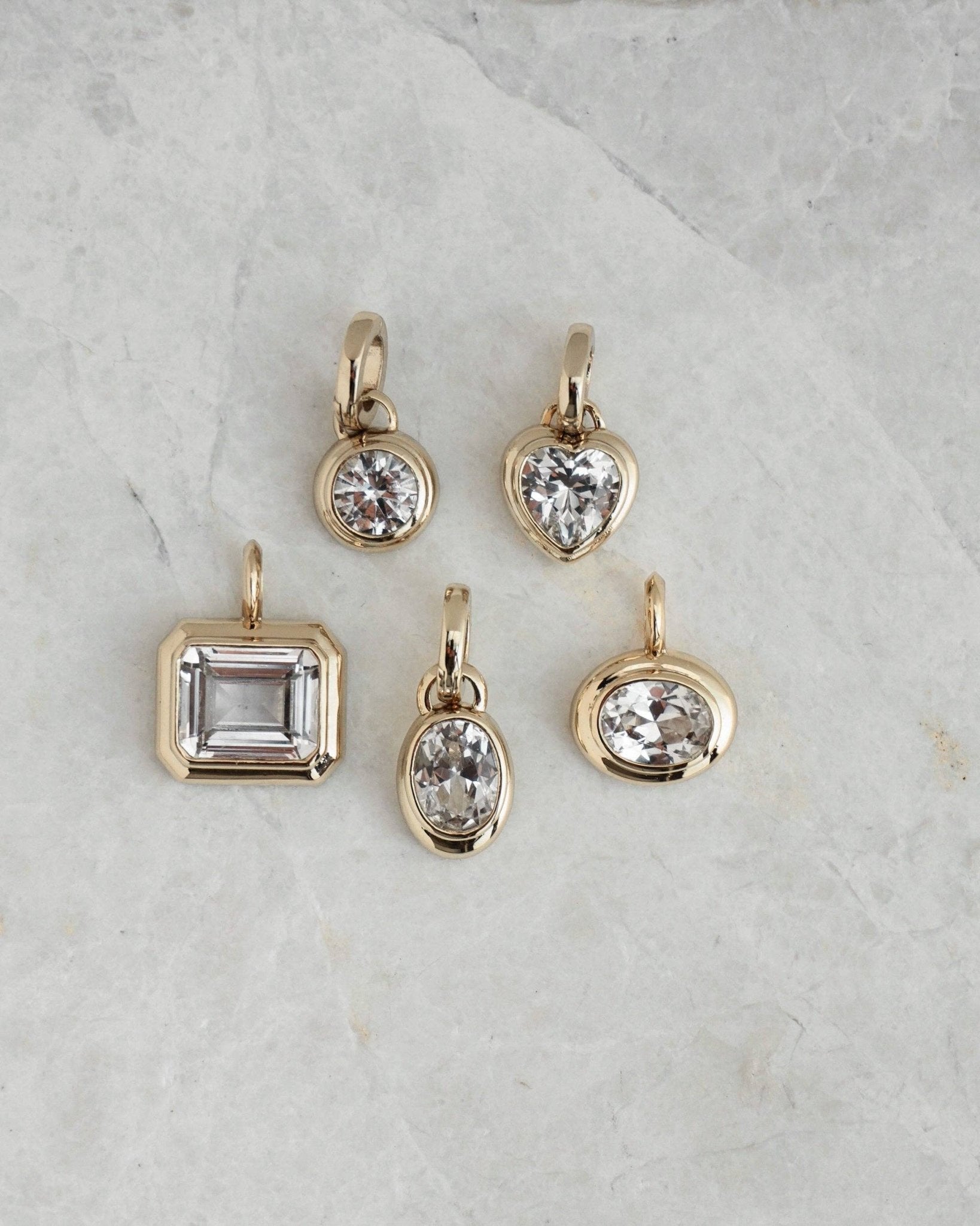 Olly Sapphire Bezel Charm - Box Turtle