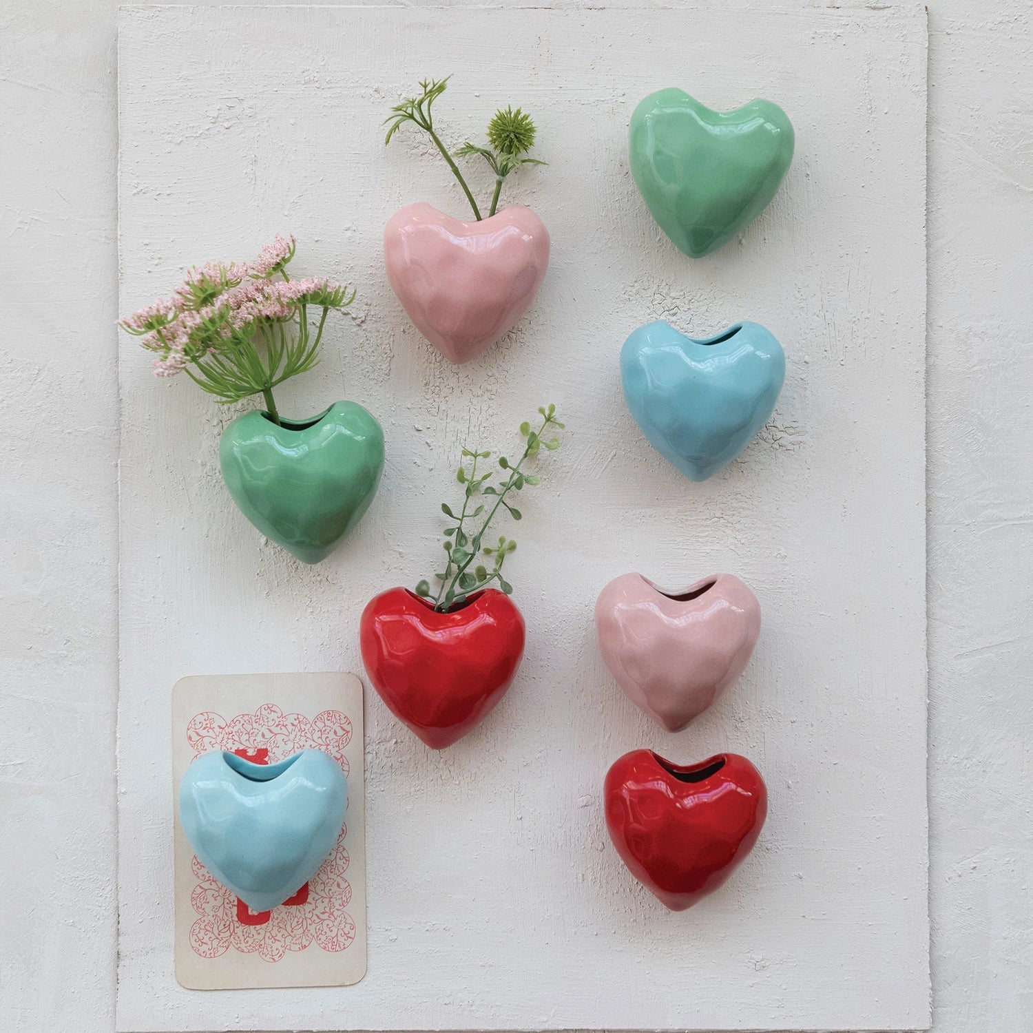 Organic Heart Magnet Vase - Box Turtle