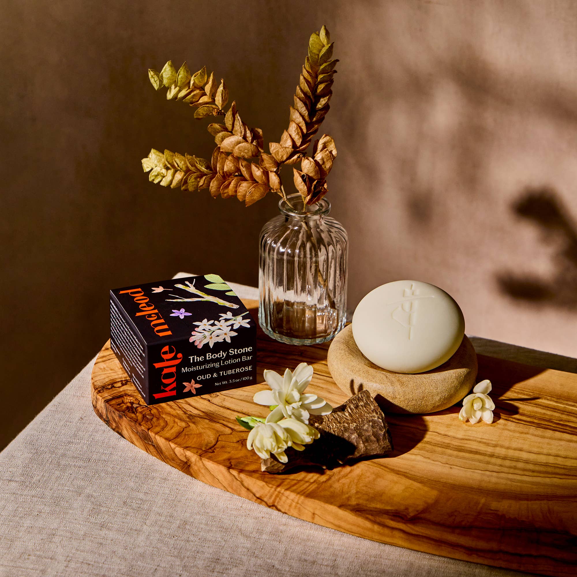 Oud & Tuberose Body Stone Lotion Bar - Box Turtle